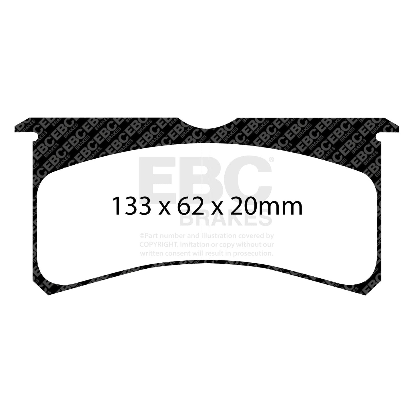 EBC RP1 Track pads for AP Racing  CP8240 CP7751   (DP8037/2RP1) Front