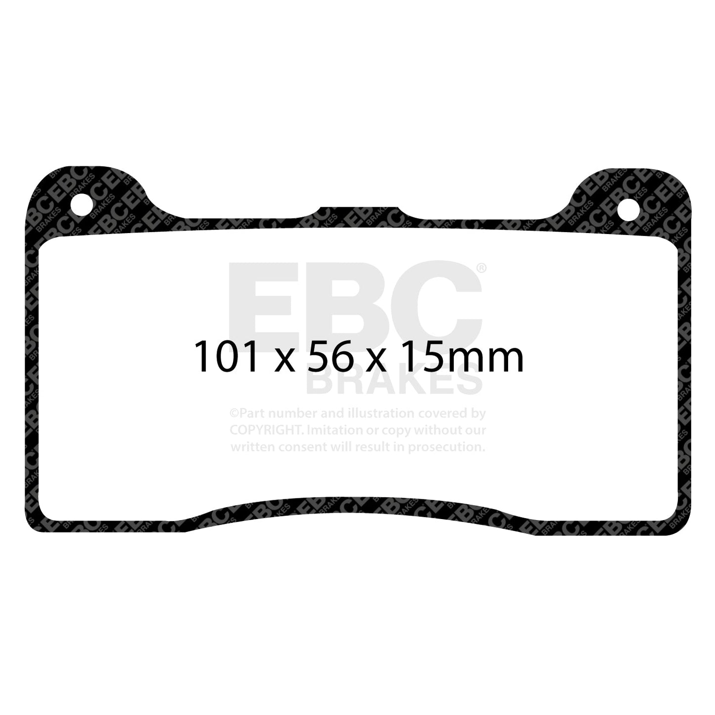 EBC RPX Track pads for Wilwood  Dynalie narrow  7816   (DP8039RPX) Front