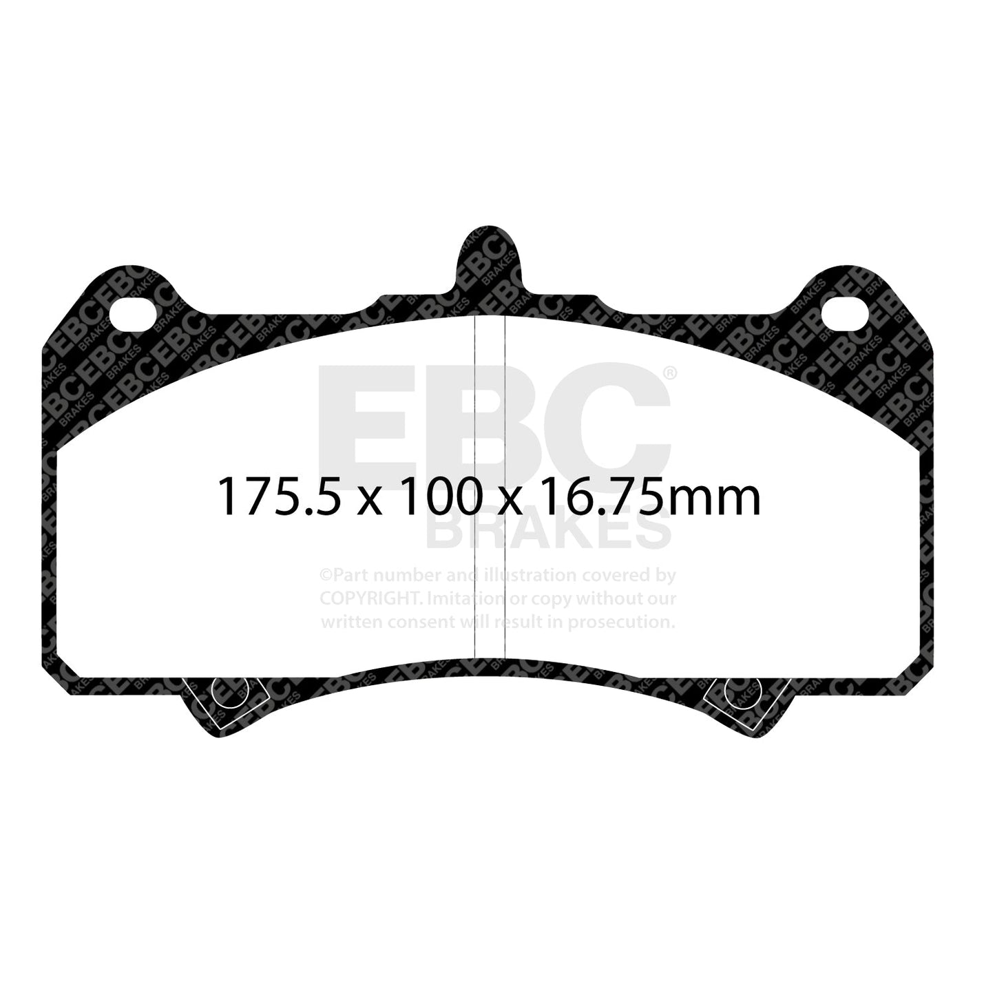 EBC RPX Track pads for AP Racing  CP9562 CP7555D70   (DP8074RPX) Front