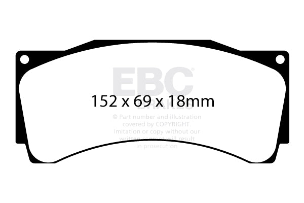 EBC Racing RP-1 Track and Race Brake Pads (DP8080/2RP1)