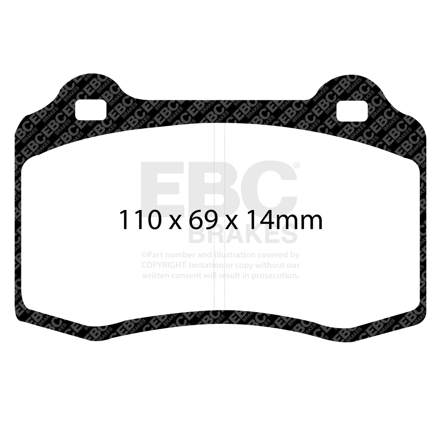 EBC RP1 Track pads for Brembo  20.5187.30    (DP81140RP1) Front