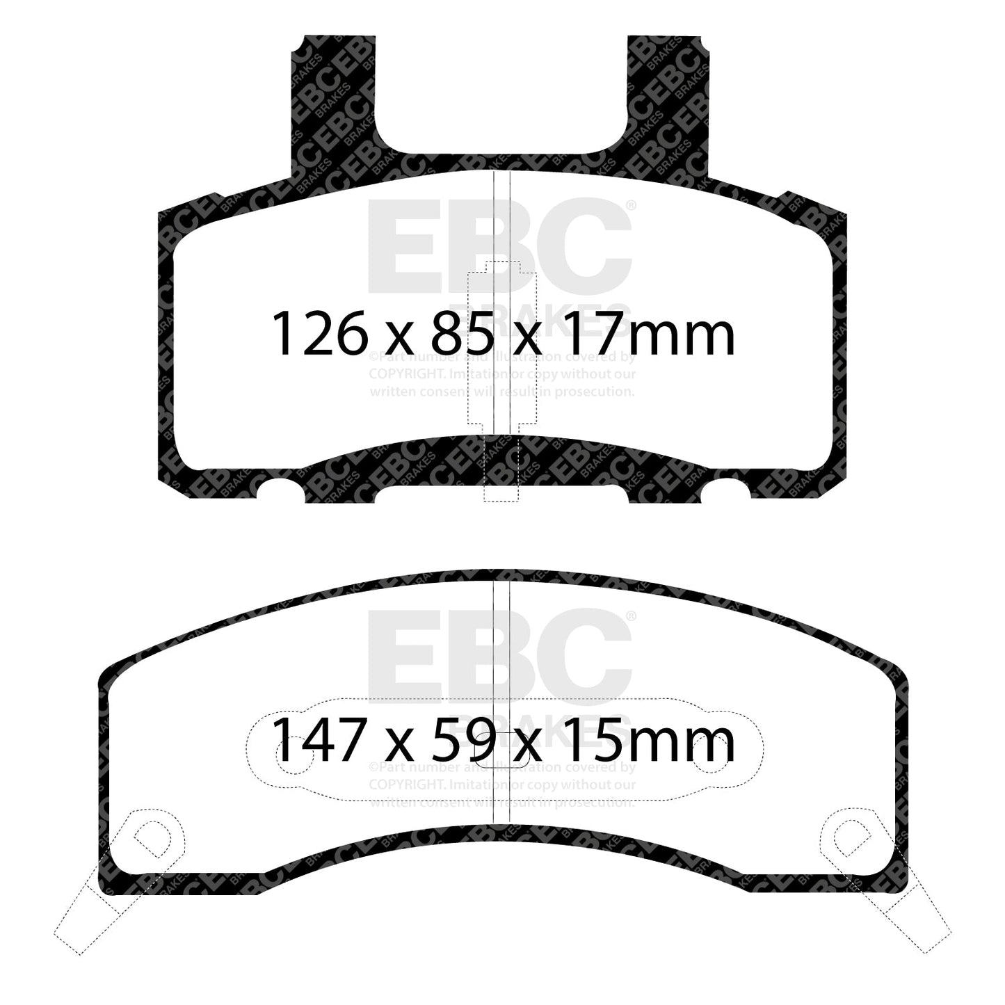 EBC Pad & 2pc Disc Kit FULL VEHICLE 2pc disc kit & swept groove rear (P2DK034Y)