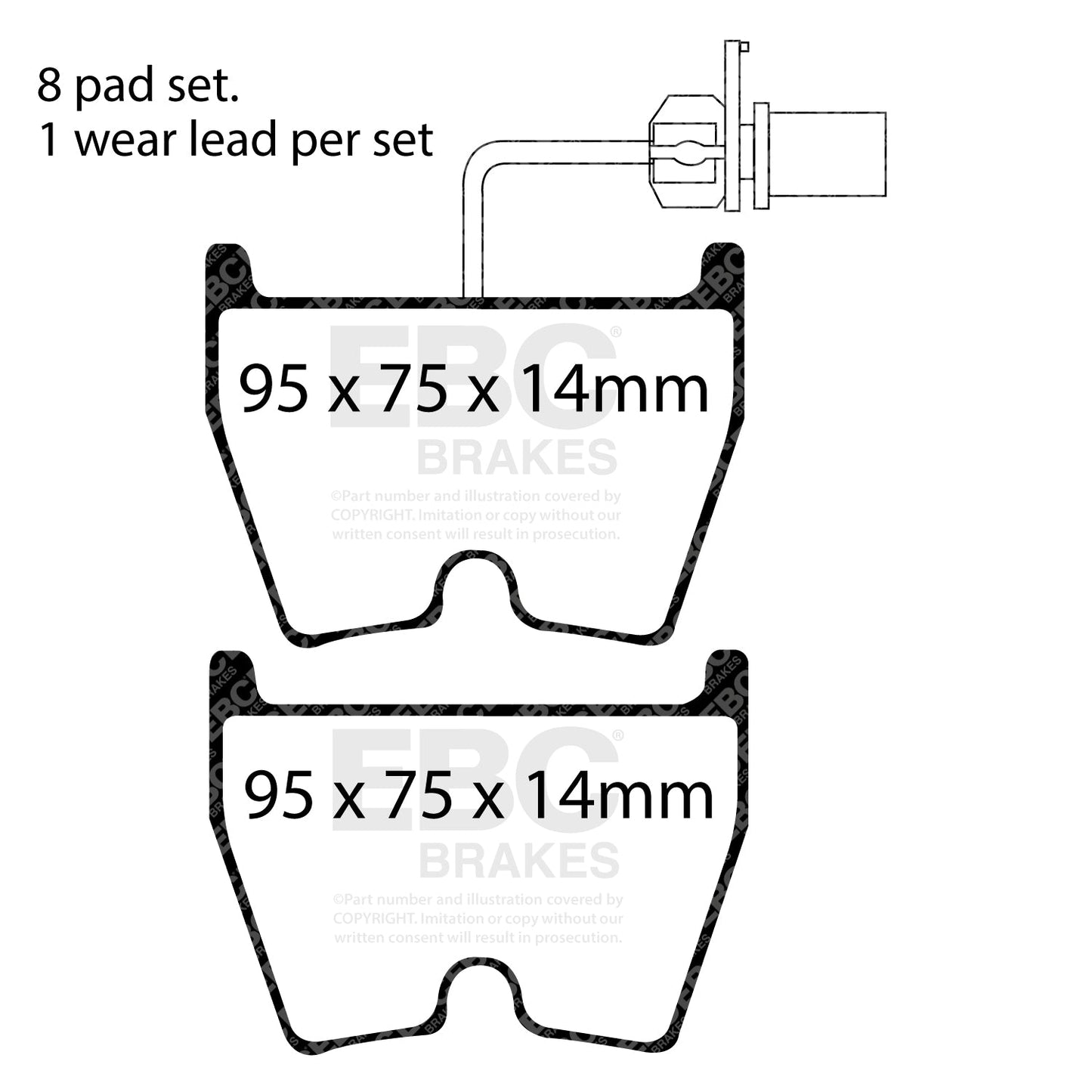 EBC Performance Pack Pad & Line Kit with Orangestuff Pads (PLK1573R)
