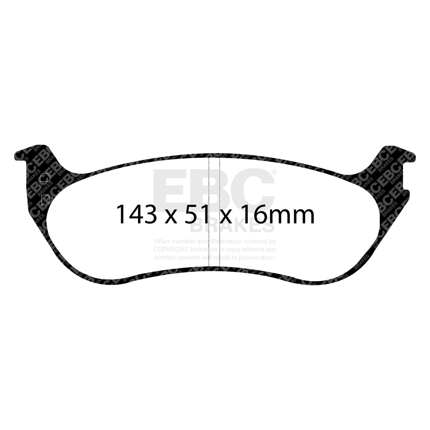 EBC Yellowstuff 4000 Series Street and Track Brake Pad Set (DP41805R)
