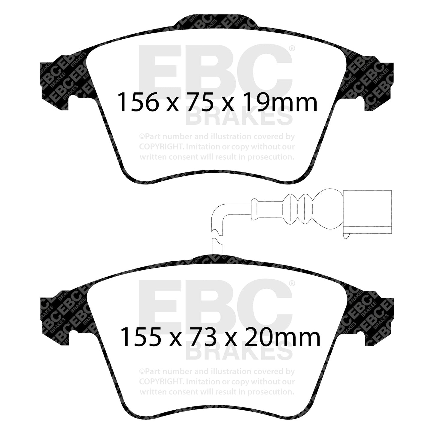 EBC Yellowstuff 4000 Series Street and Track Brake Pad Set (DP41935R)