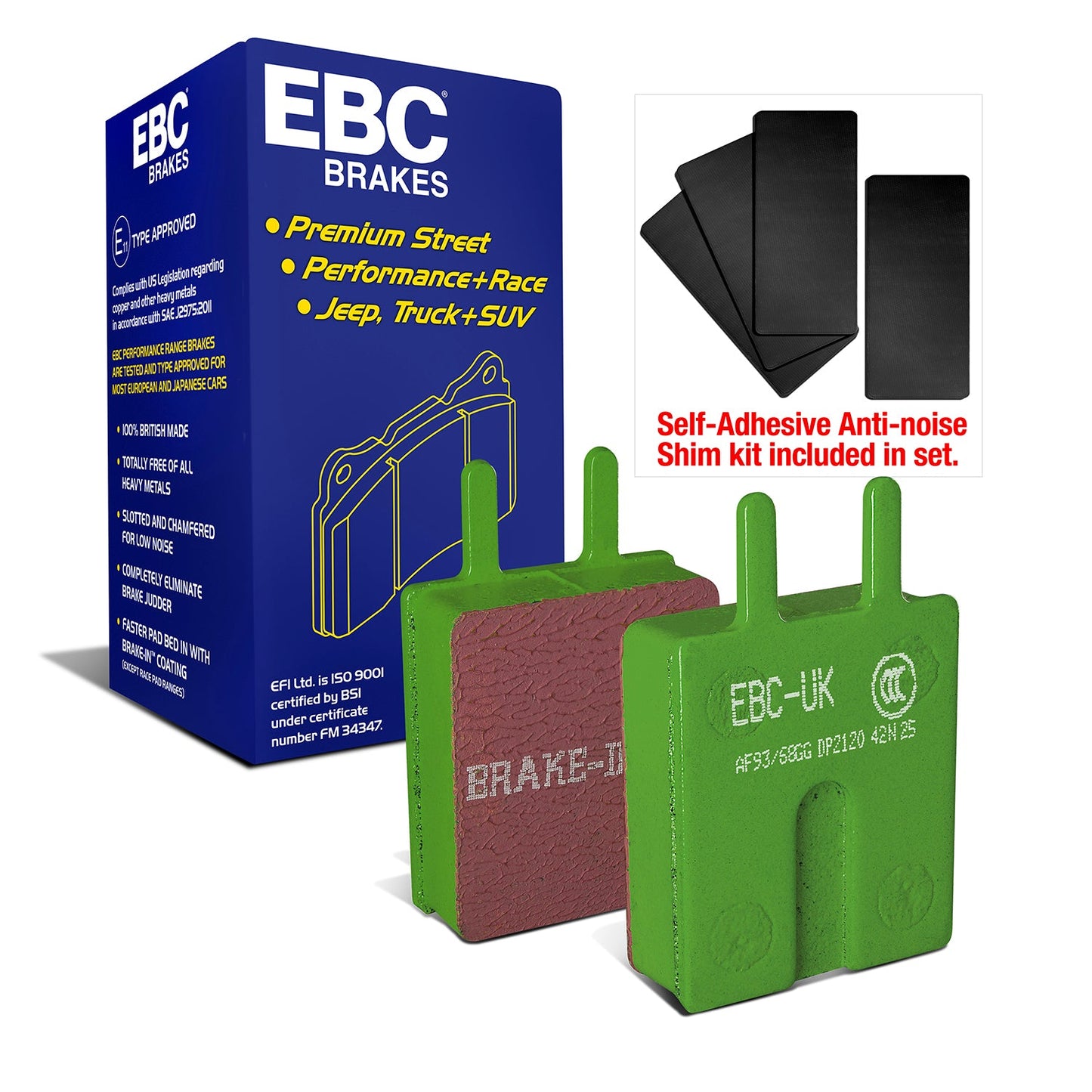 EBC Greenstuff 2000 Series Sport Brake Pad Set (DP2120)