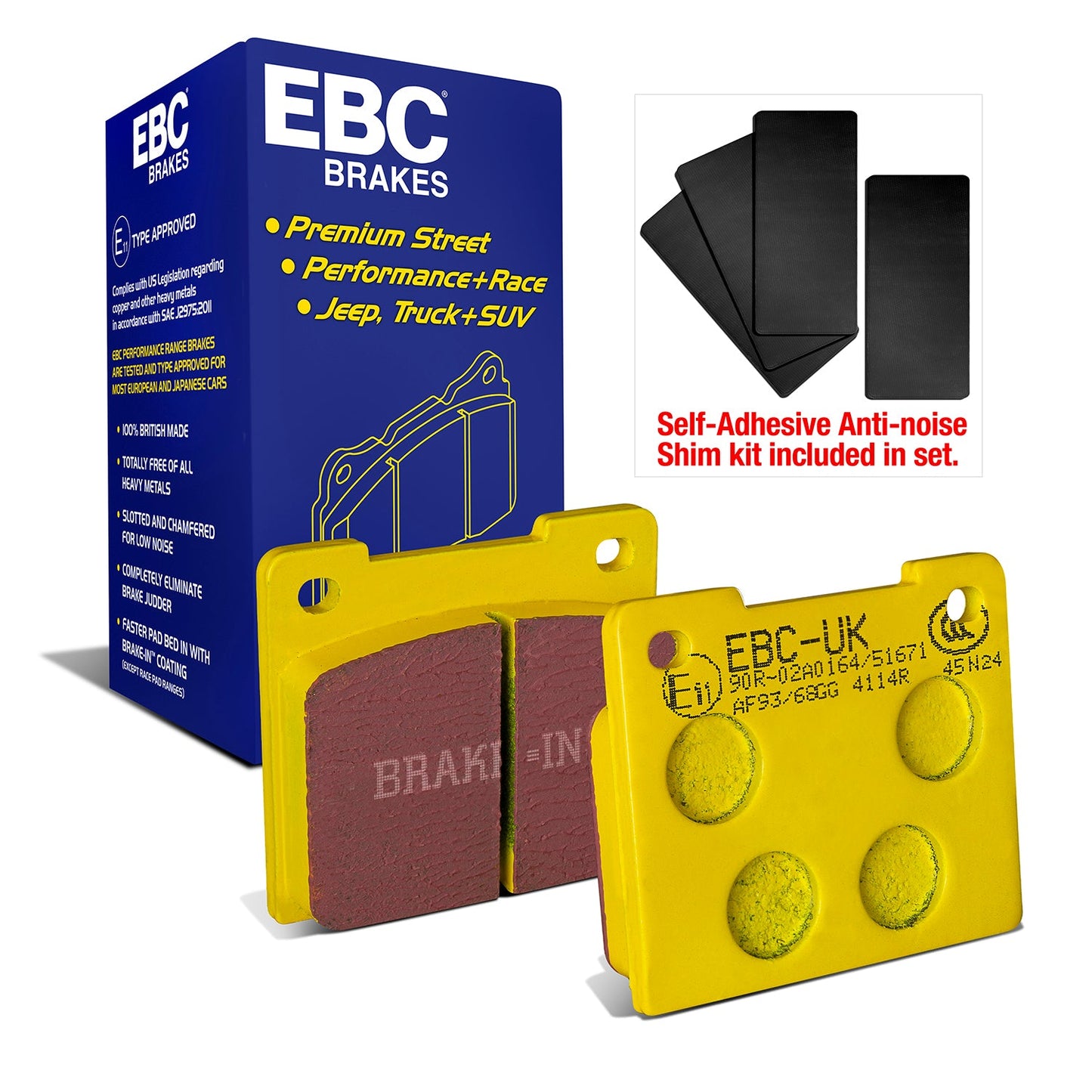 EBC Yellowstuff 4000 Series Street and Track Brake Pad Set (DP4114R)