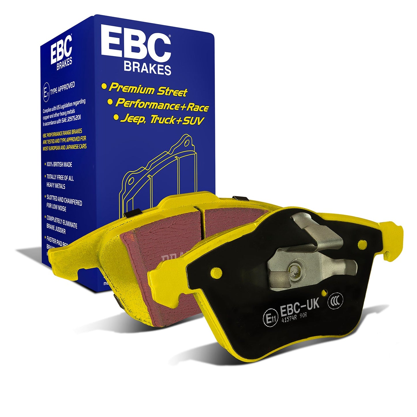 EBC Yellowstuff 4000 Series Street and Track Brake Pad Set (DP41574R)