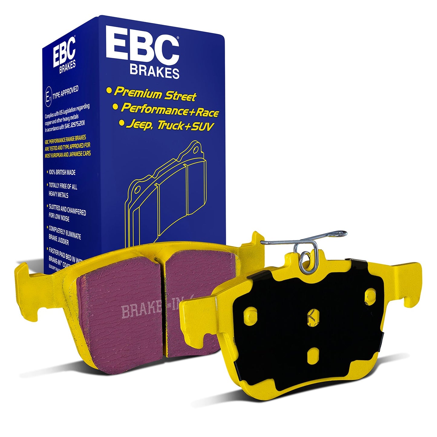 EBC Yellowstuff 4000 Series Street and Track Brake Pad Set (DP42173R)