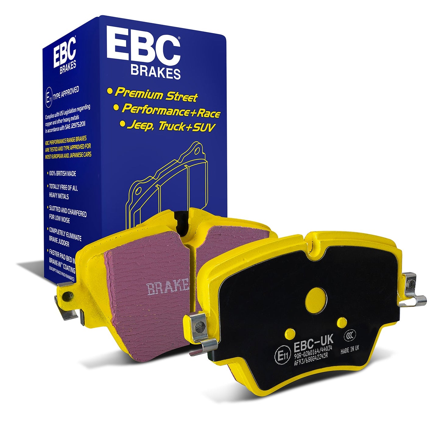 EBC Brakes Yellowstuff 4000 Series Street and Track Brake Pad Set (DP42245R)