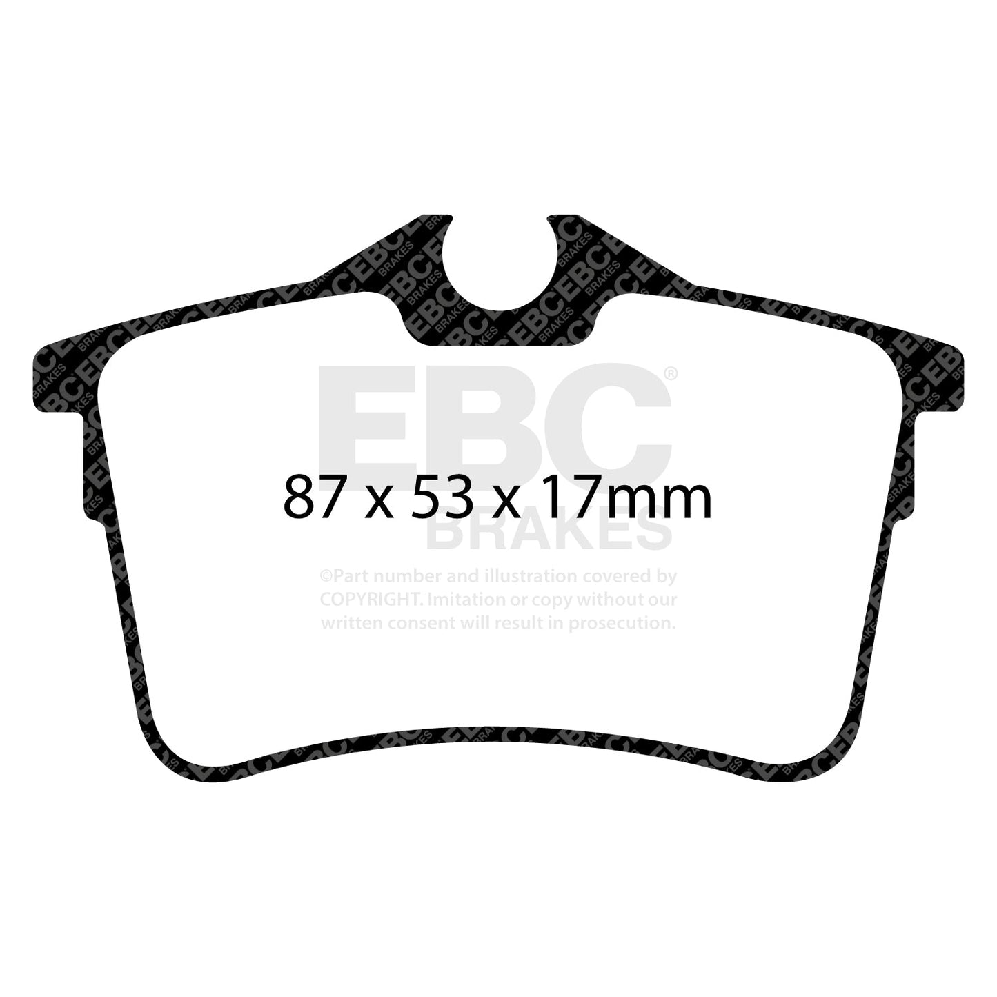 EBC Yellowstuff 4000 Series Street and Track Brake Pad Set (DP42017R)