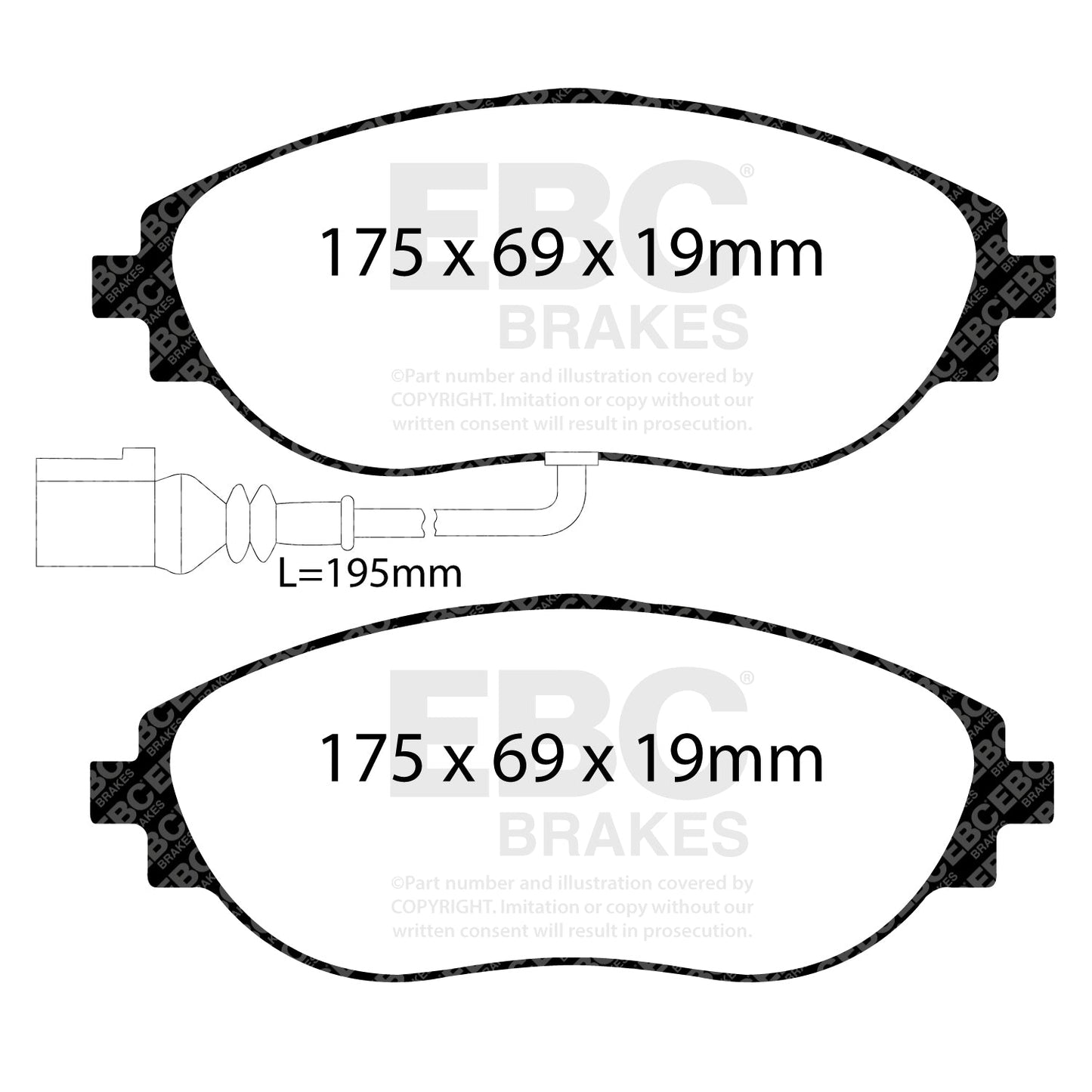 EBC Yellowstuff Pad & 2pc Disc Kit - (P2DK013Y) Front
