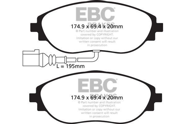EBC Performance Pack Pad & Line Kit with Yellowstuff Pads (PLK1960)
