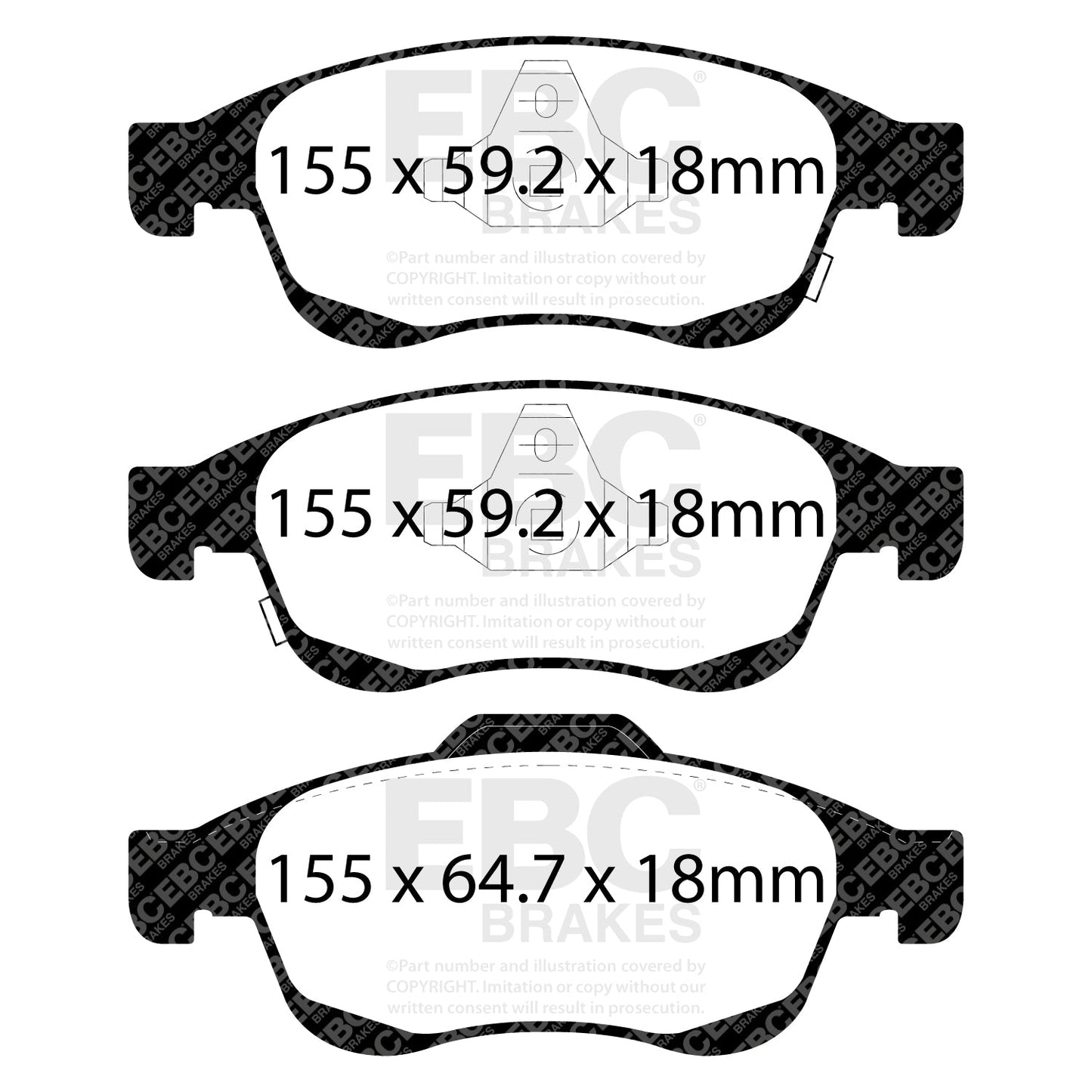 EBC Greenstuff 2000 Series Sport Brake Pad Set (DP22247)