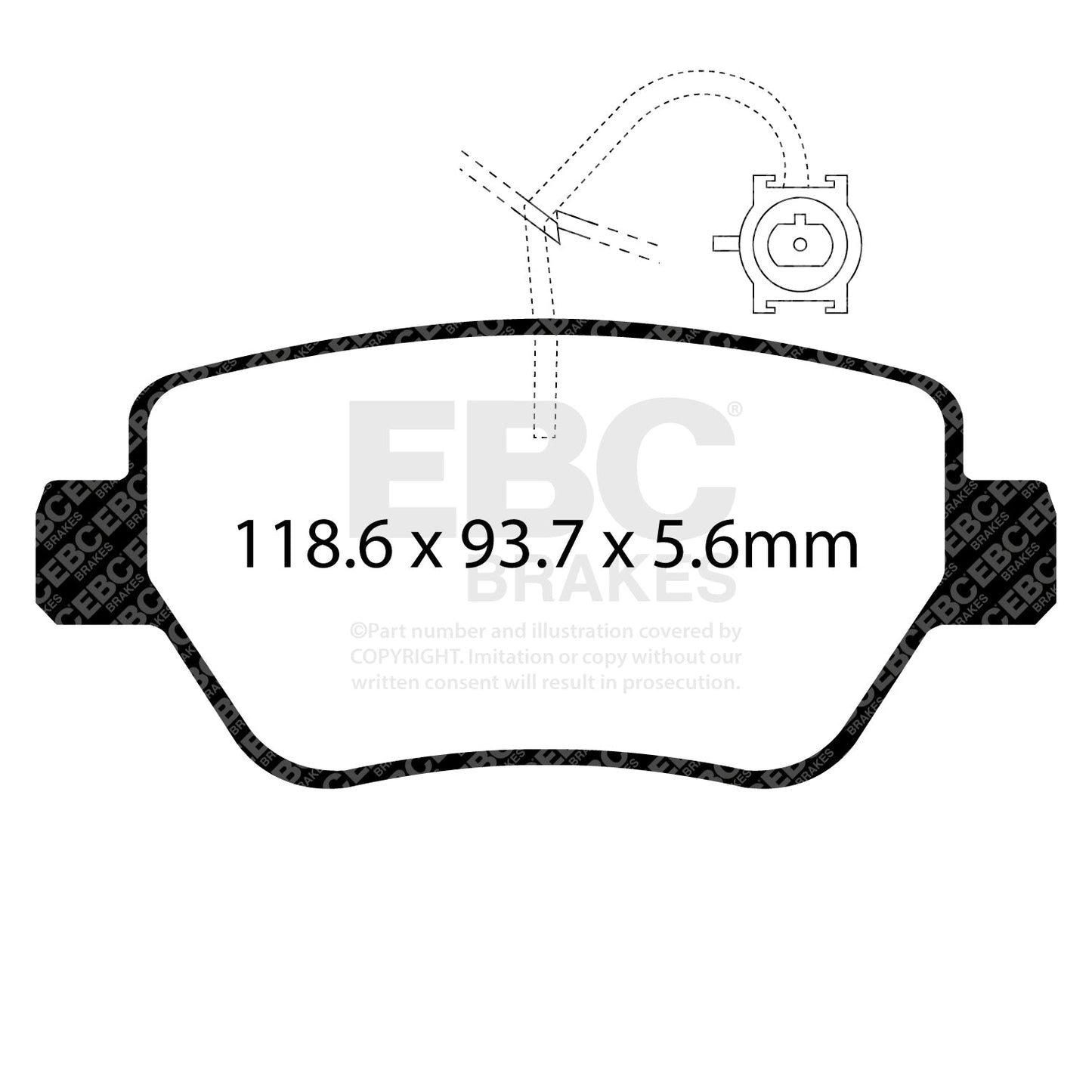 EBC Brakes Yellowstuff 4000 Series Street and Track Brake Pad Set (DP42258R)
