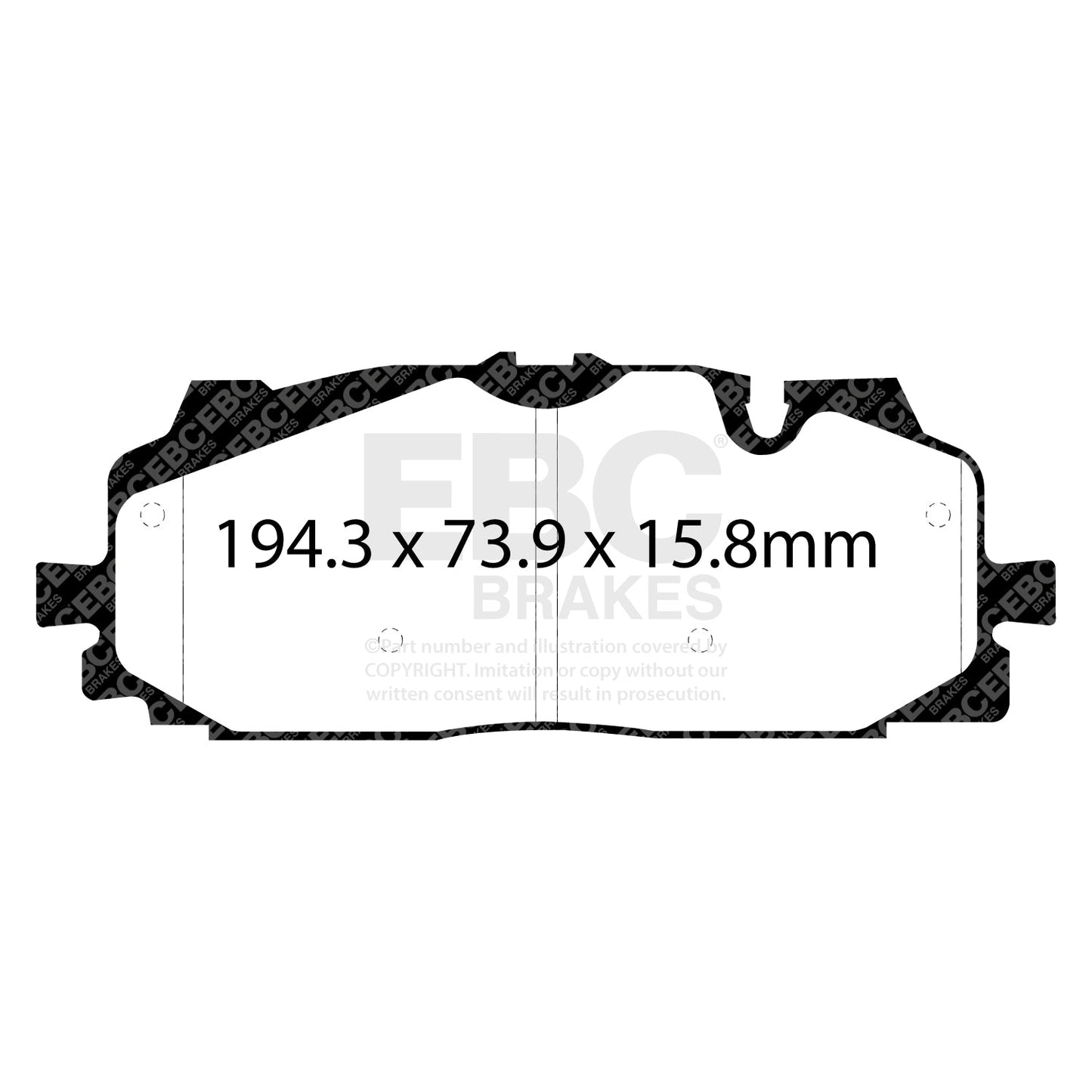 EBC ED Brake Pad Light Truck, Jeep and SUV Set (ED92277)