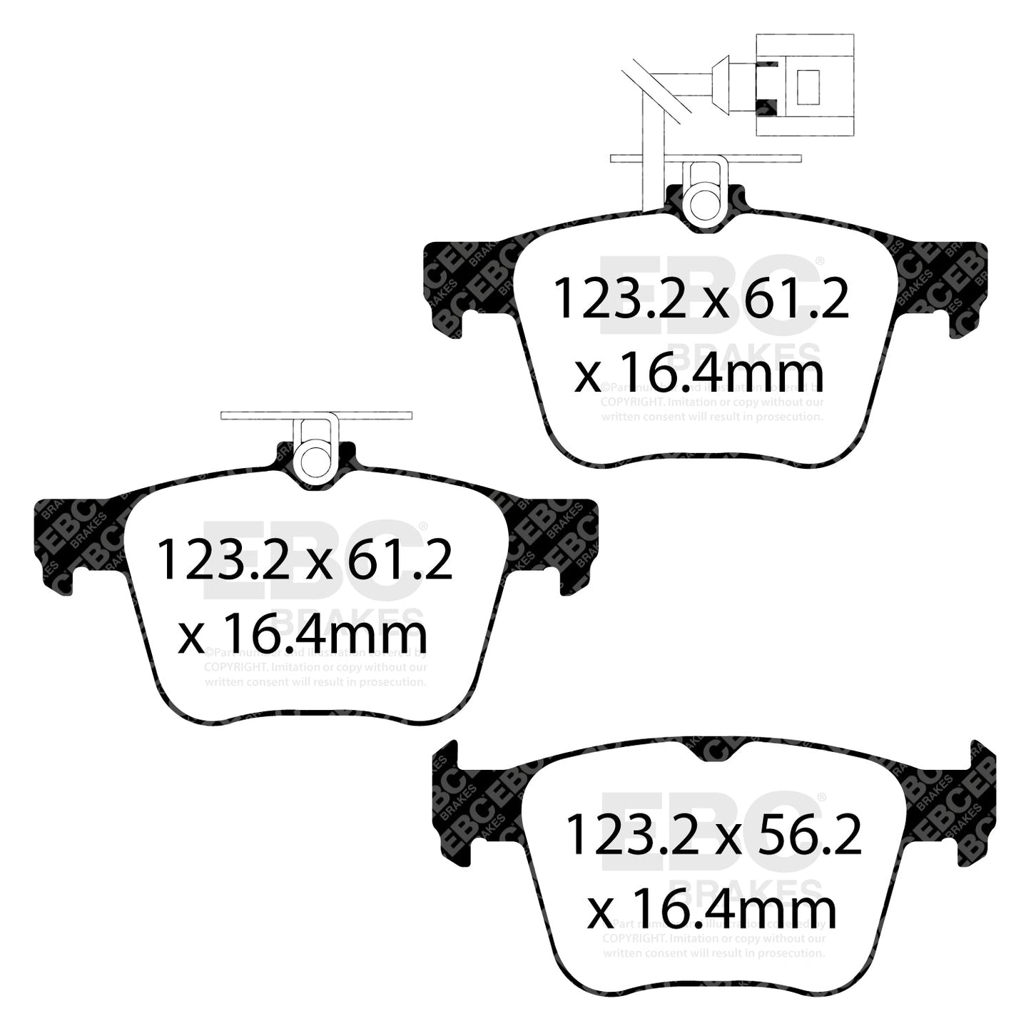 EBC Redstuff 3000 Series Sport Brake Pad Set (DP32295C)