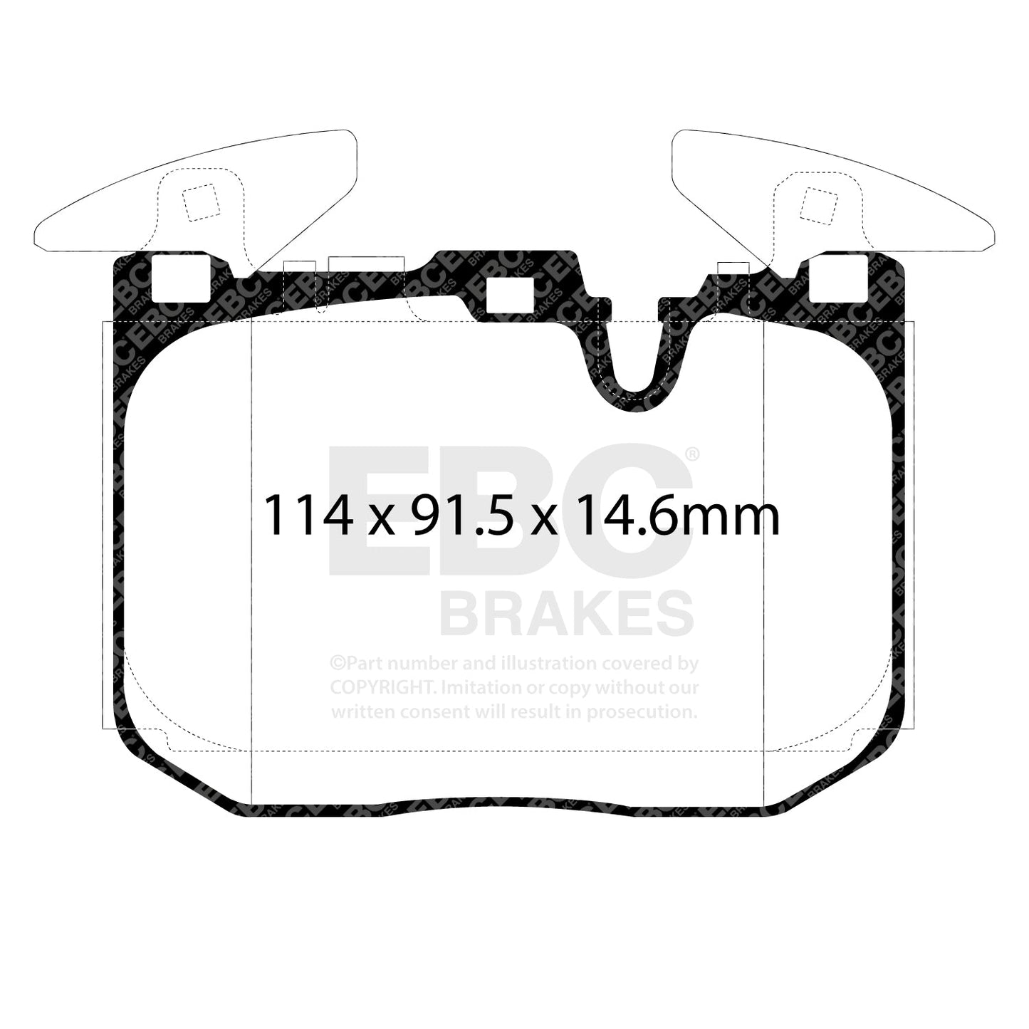 EBC Yellowstuff 4000 Series Street and Track Brake Pad Set (DP42303R)