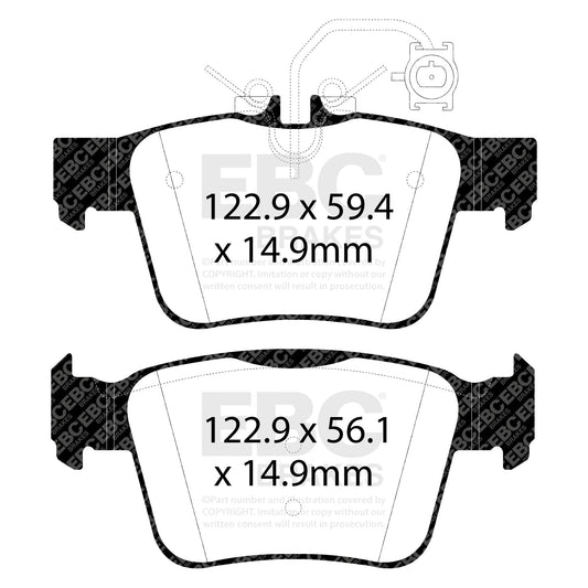 EBC Bluestuff Brake Pad 5000 Series TrackDay Set (DP52315NDX)