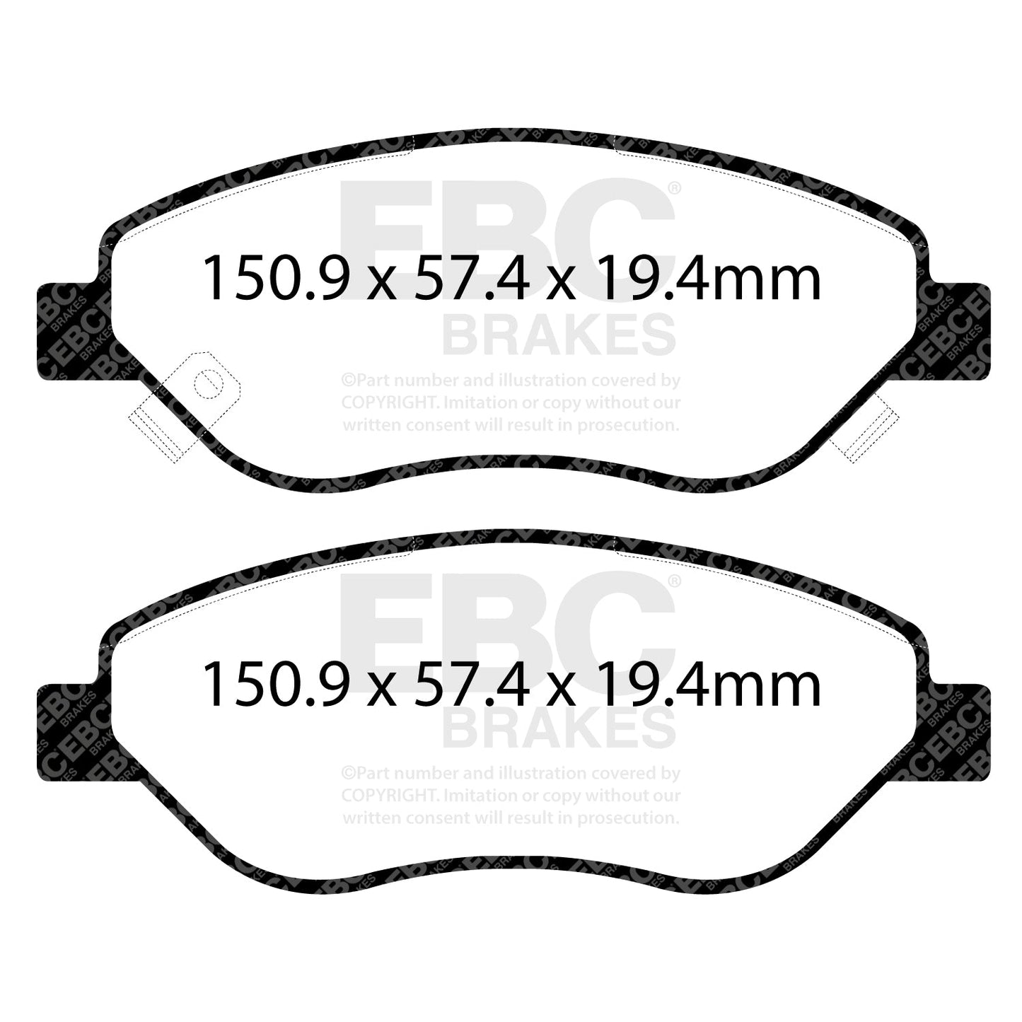EBC Ultimax Brake Pad OE Replacement Set (DPX2332)