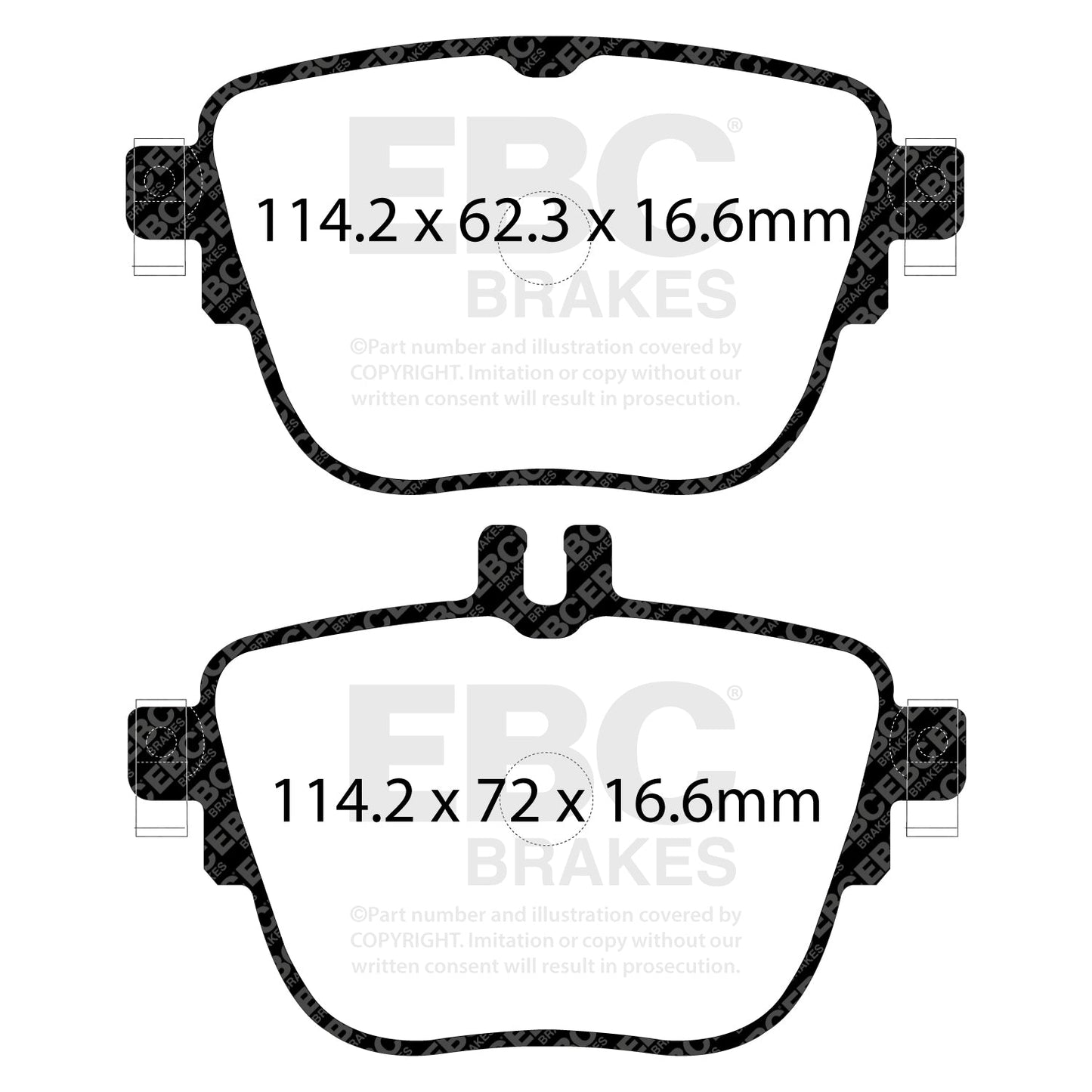 EBC Yellowstuff 4000 Series Street and Track Brake Pad Set (DP42337R)