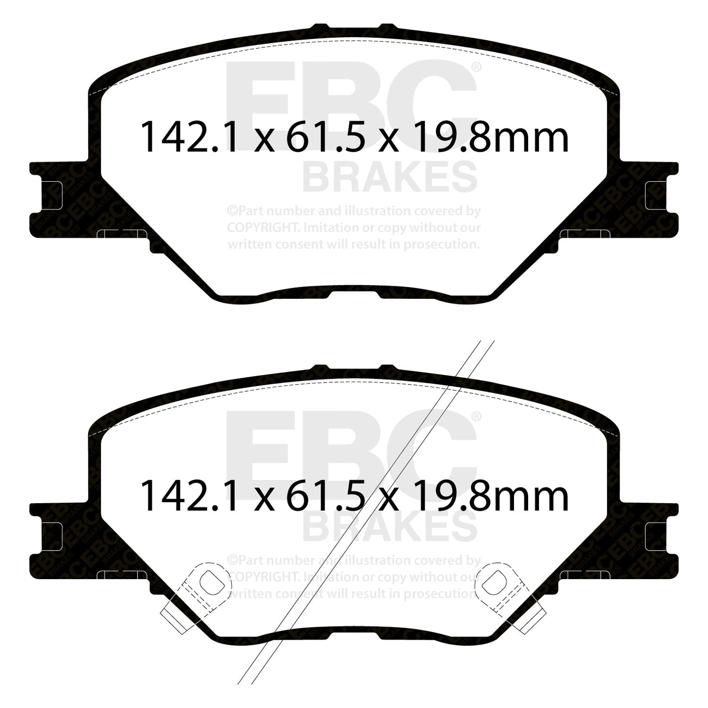 EBC Yellowstuff 4000 Series Street and Track Brake Pad Set (DP42340R)