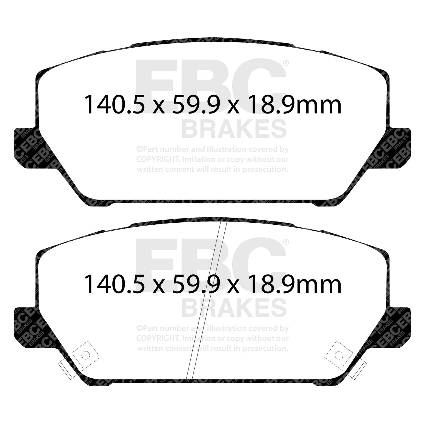 EBC Yellowstuff 4000 Series Street and Track Brake Pad Set (DP42343R)