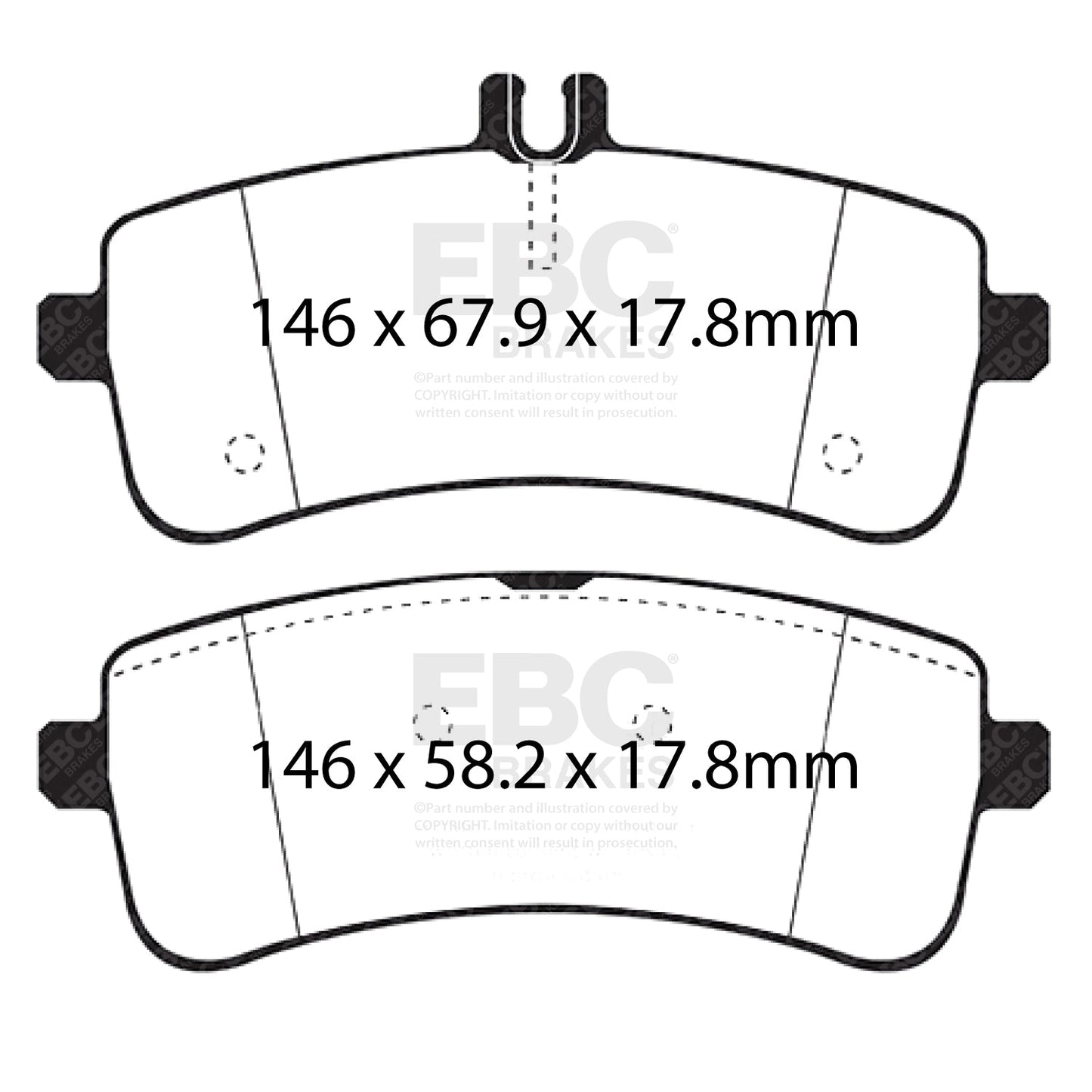 EBC Yellowstuff 4000 Series Street and Track Brake Pad Set (DP42350R)