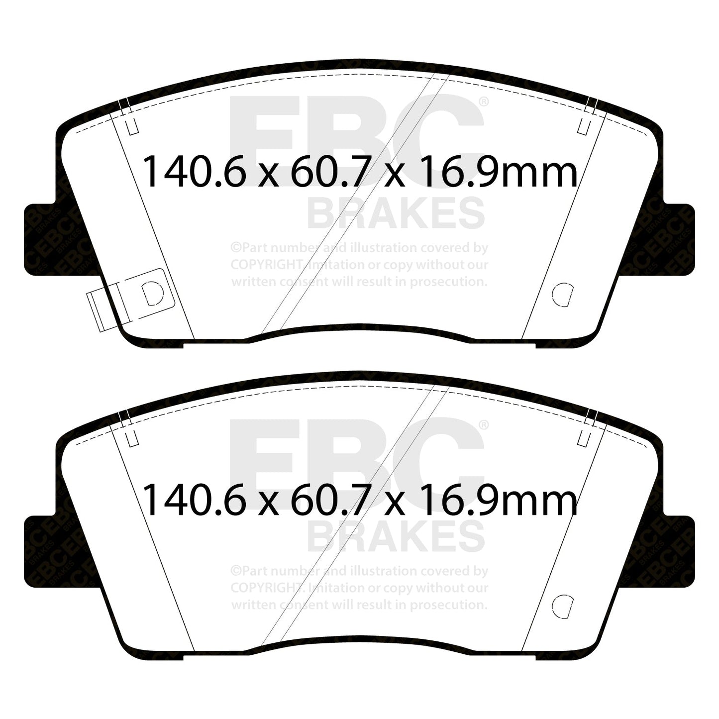 EBC Yellowstuff 4000 Series Street and Track Brake Pad Set (DP42358R)