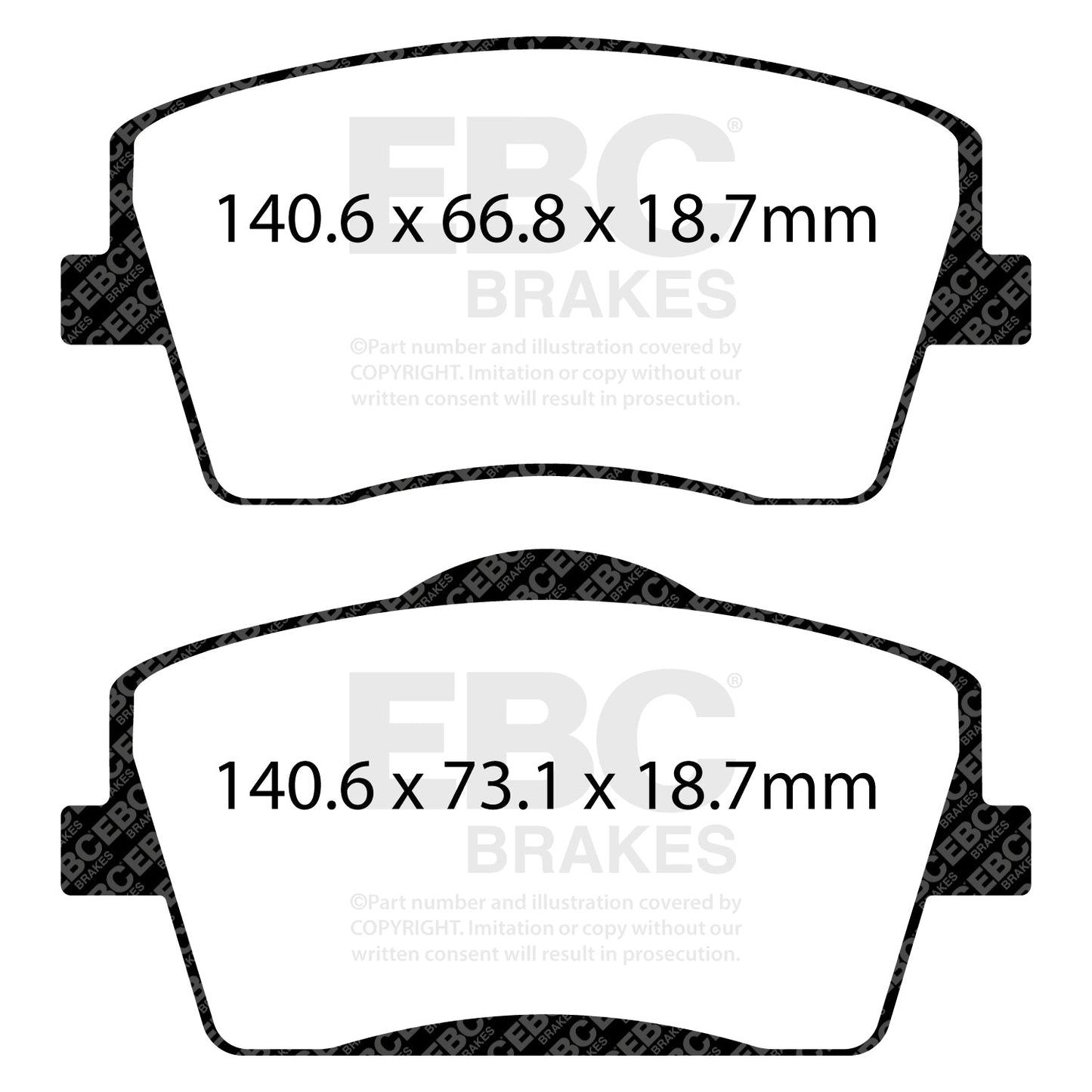 EBC Yellowstuff 4000 Series Street and Track Brake Pad Set (DP42365R)
