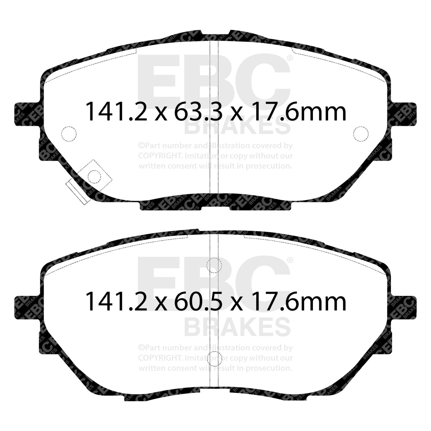 EBC Ultimax Brake Pad OE Replacement Set (DPX2368)