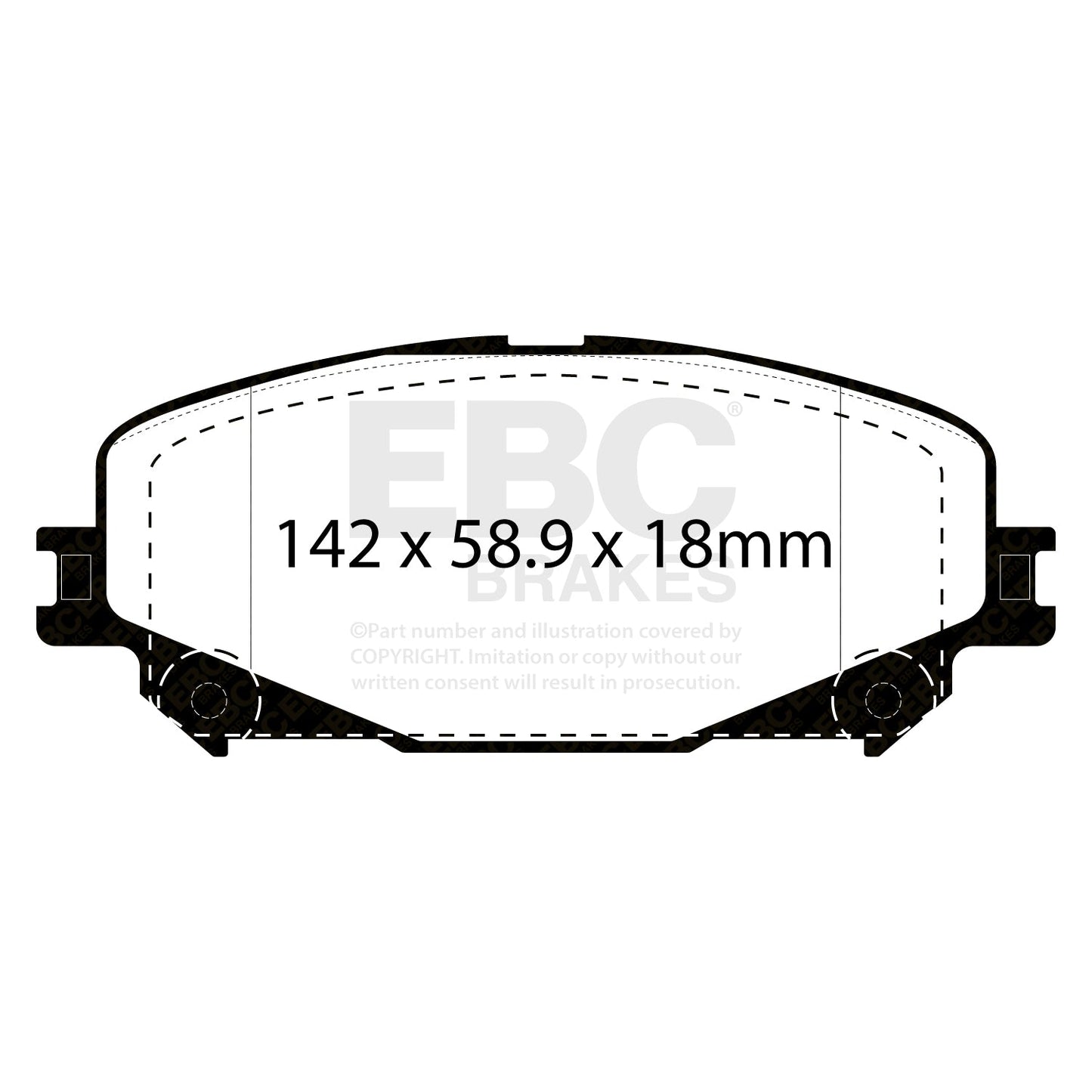EBC Ultimax Brake Pad OE Replacement Set (DPX2382)