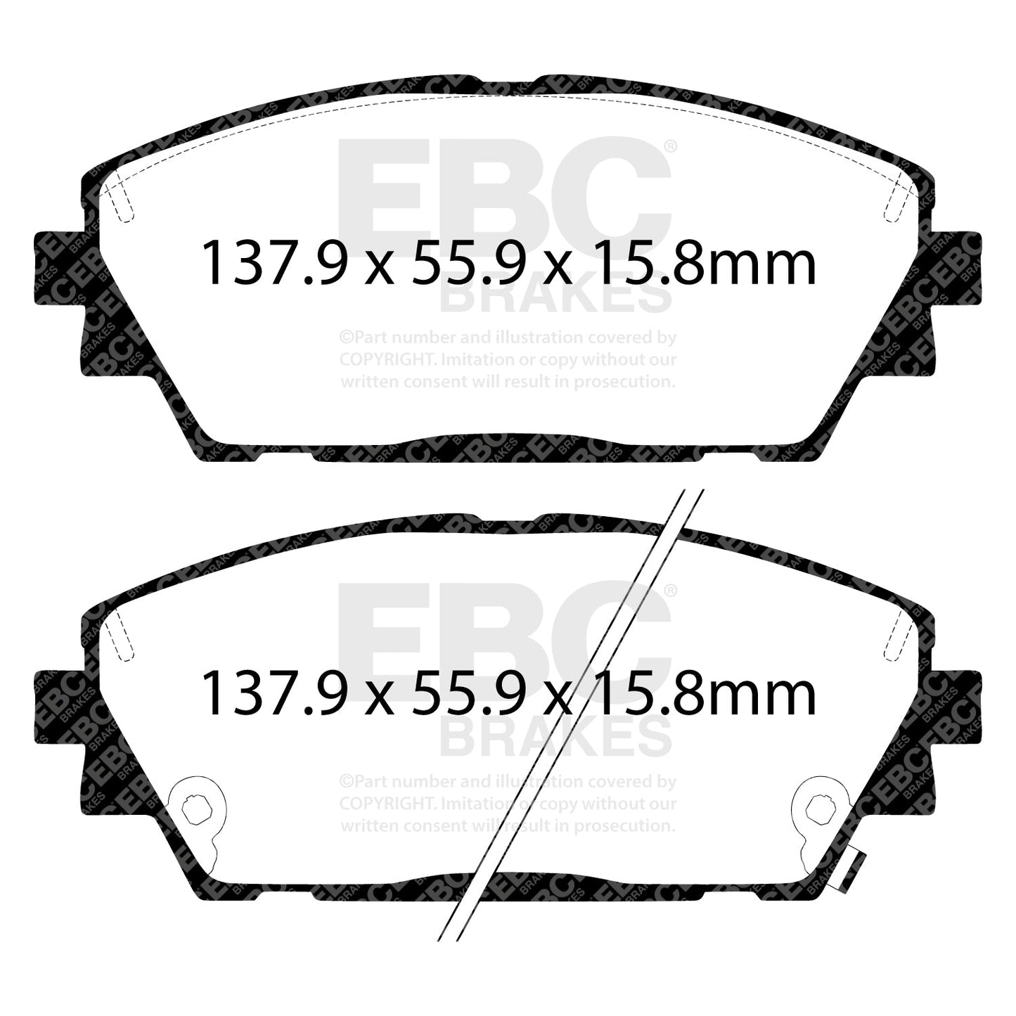 EBC Yellowstuff 4000 Series Street and Track Brake Pad Set (DP42416R)