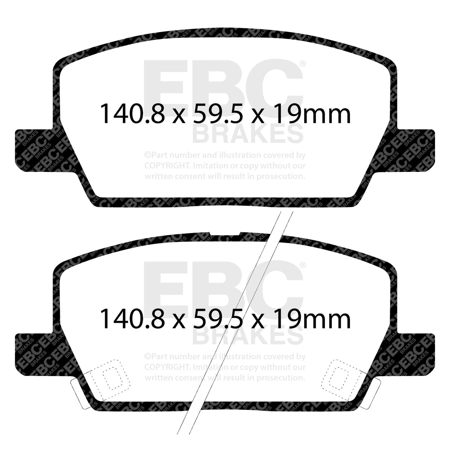 EBC Yellowstuff Brake Pad 4000 Series Sport Set (DP42420R)