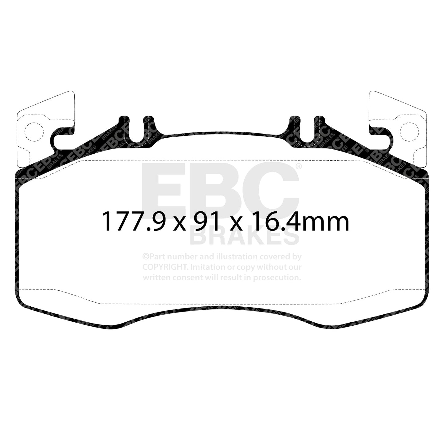 EBC Yellowstuff Brake Pad 4000 Series Sport Set (DP42424R)