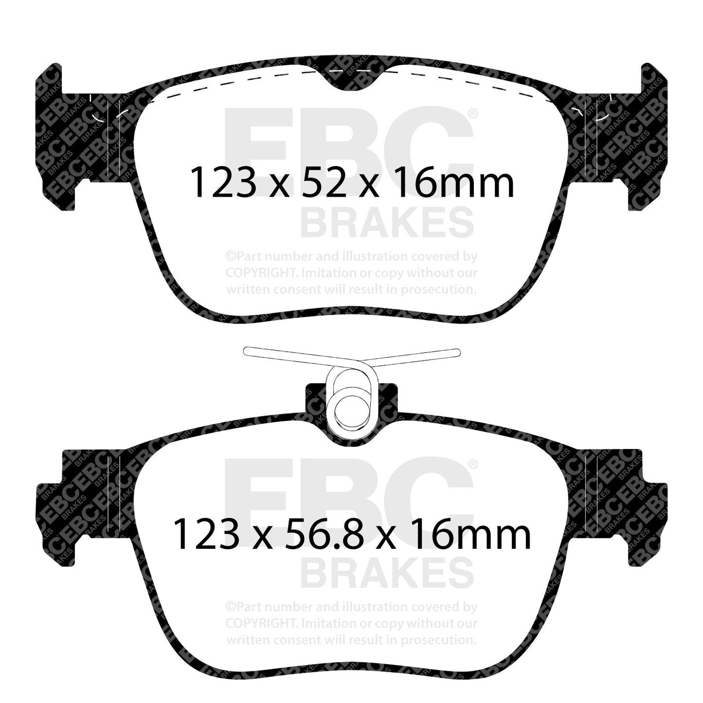 EBC Yellowstuff 4000 Series Street and Track Brake Pad Set (DP42440R)