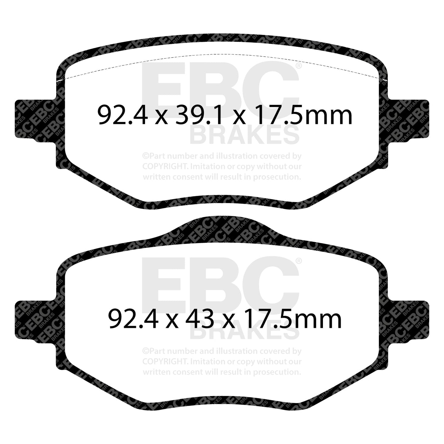 EBC Yellowstuff Brake Pad 4000 Series Sport Set (DP42442R)