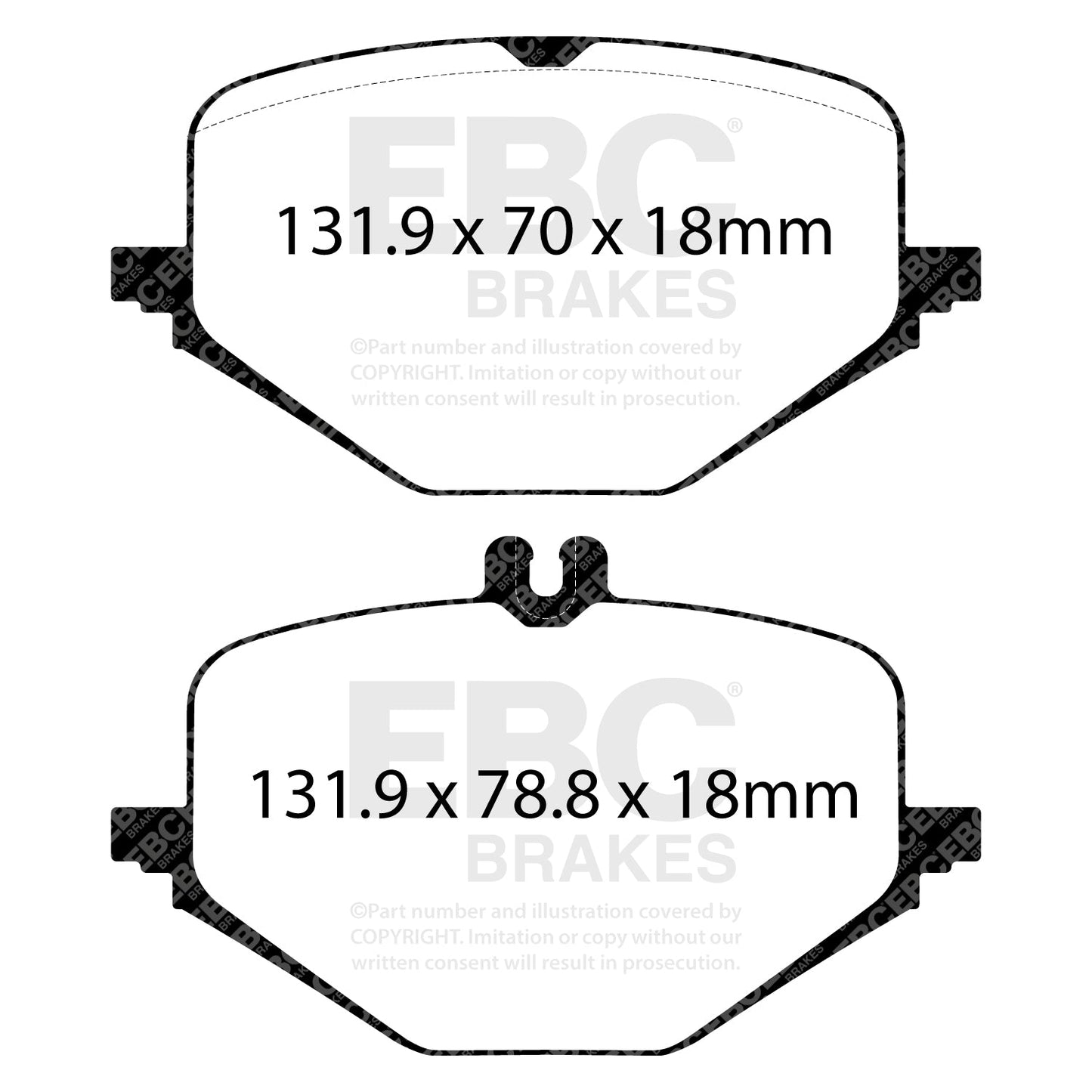 EBC Yellowstuff Brake Pad 4000 Series Sport Set (DP42443R)