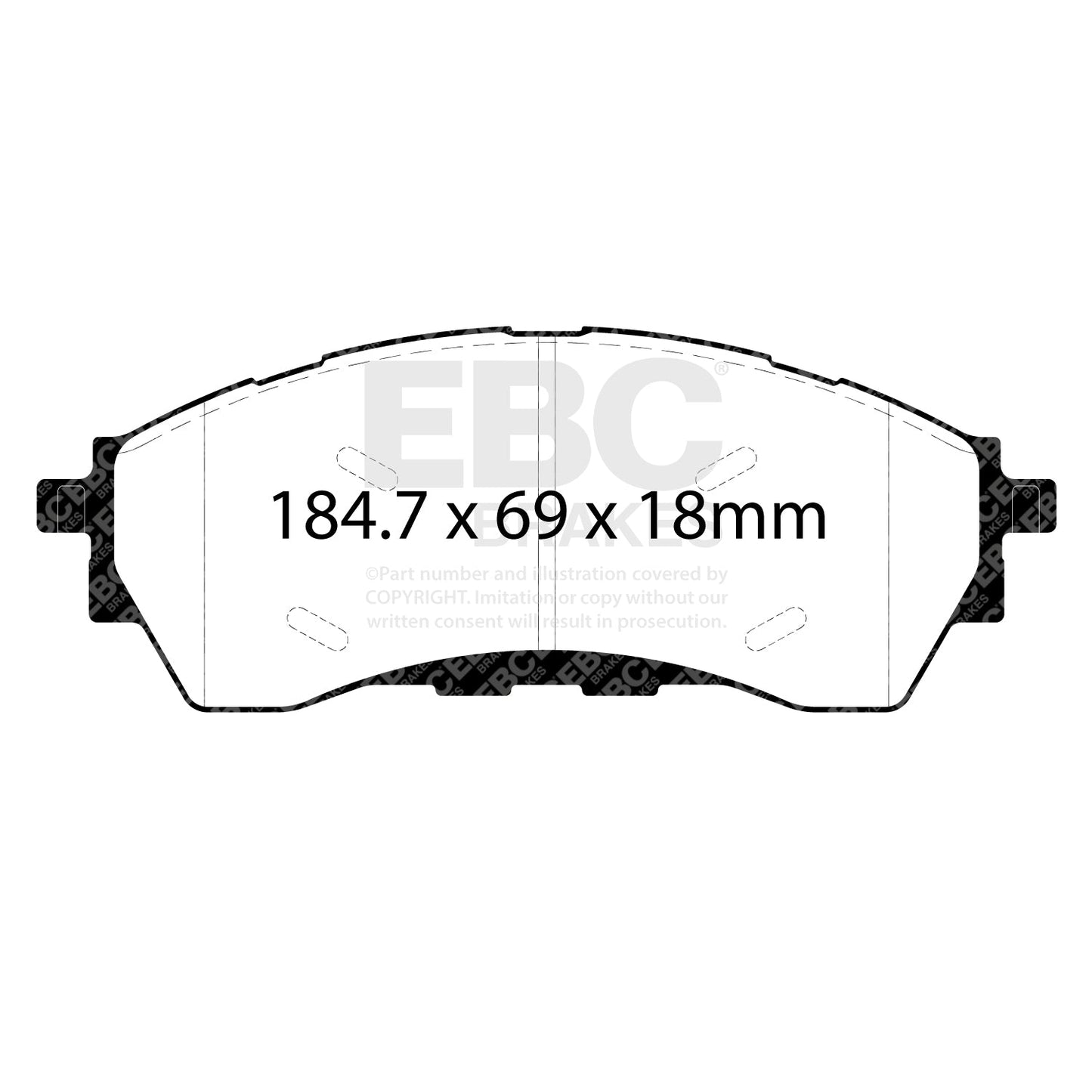EBC ED Brake Pad Light Truck, Jeep and SUV Set (ED92445)