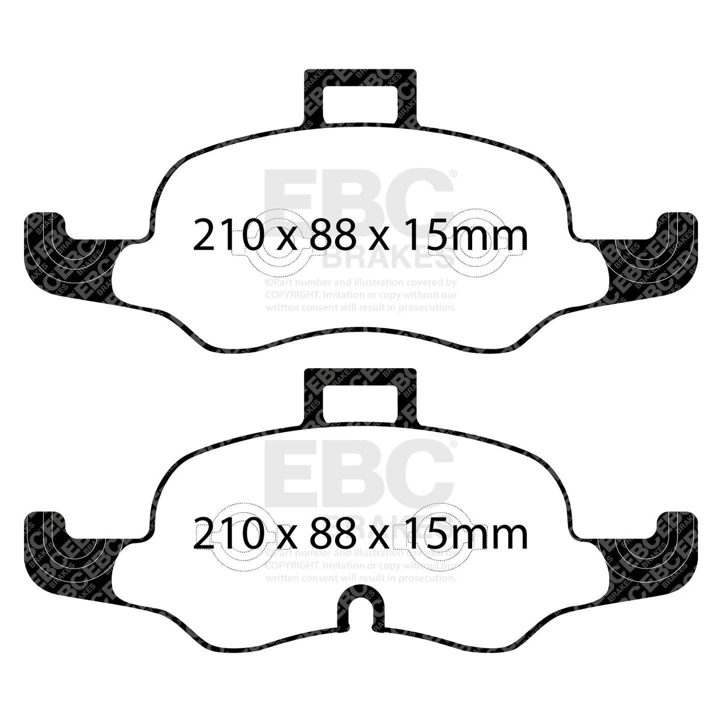 EBC Yellowstuff Brake Pad 4000 Series Sport Set (DP42447R)