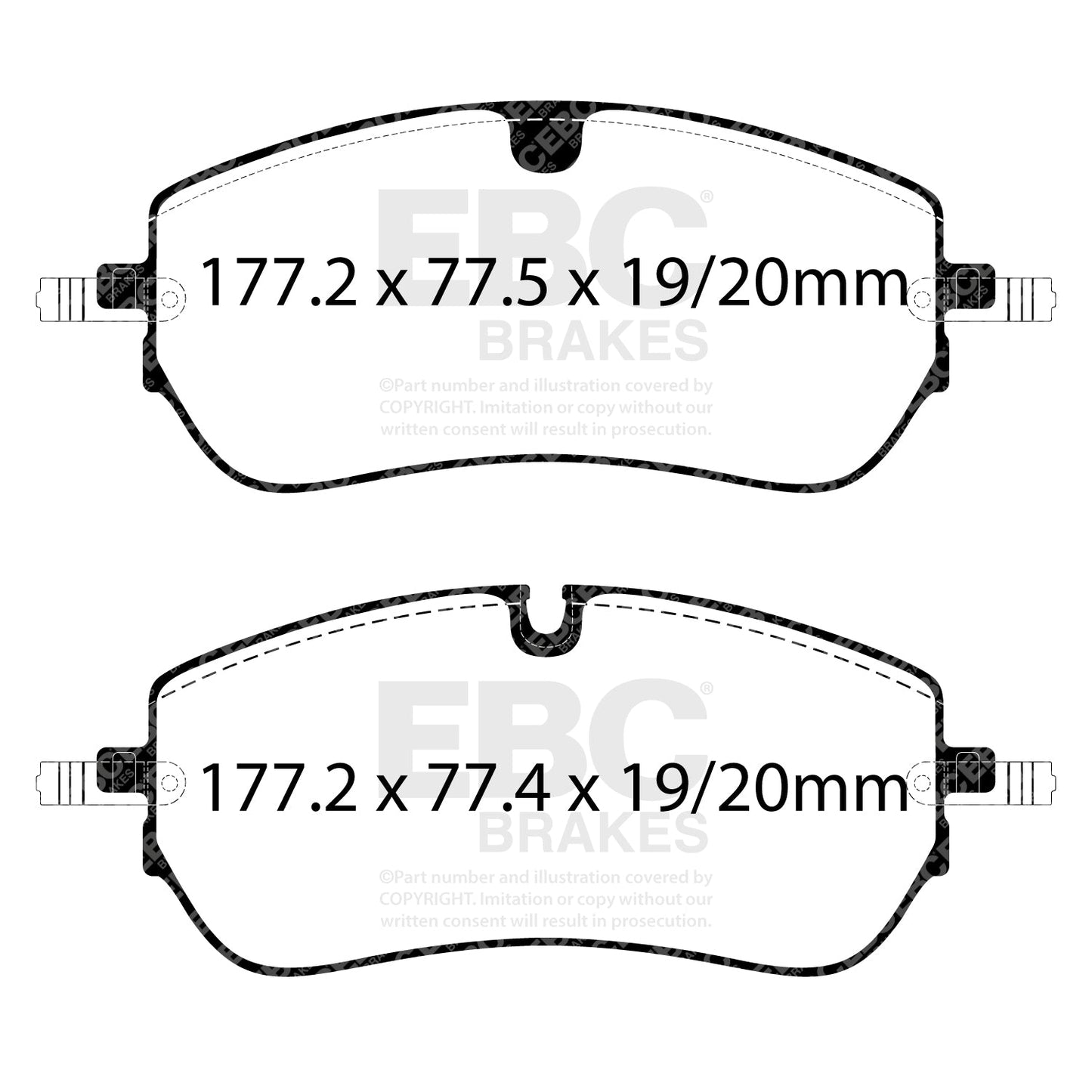 EBC Yellowstuff Brake Pad 4000 Series Sport Set (DP42475R)