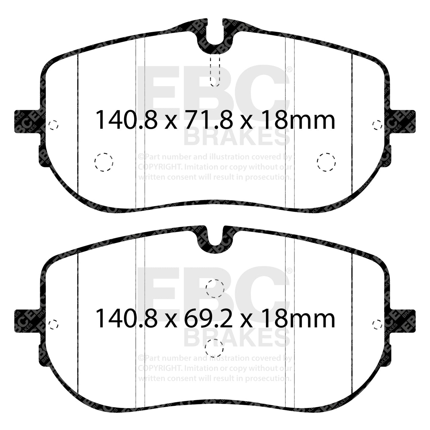 EBC Yellowstuff Brake Pad 4000 Series Sport Set (DP42484R)