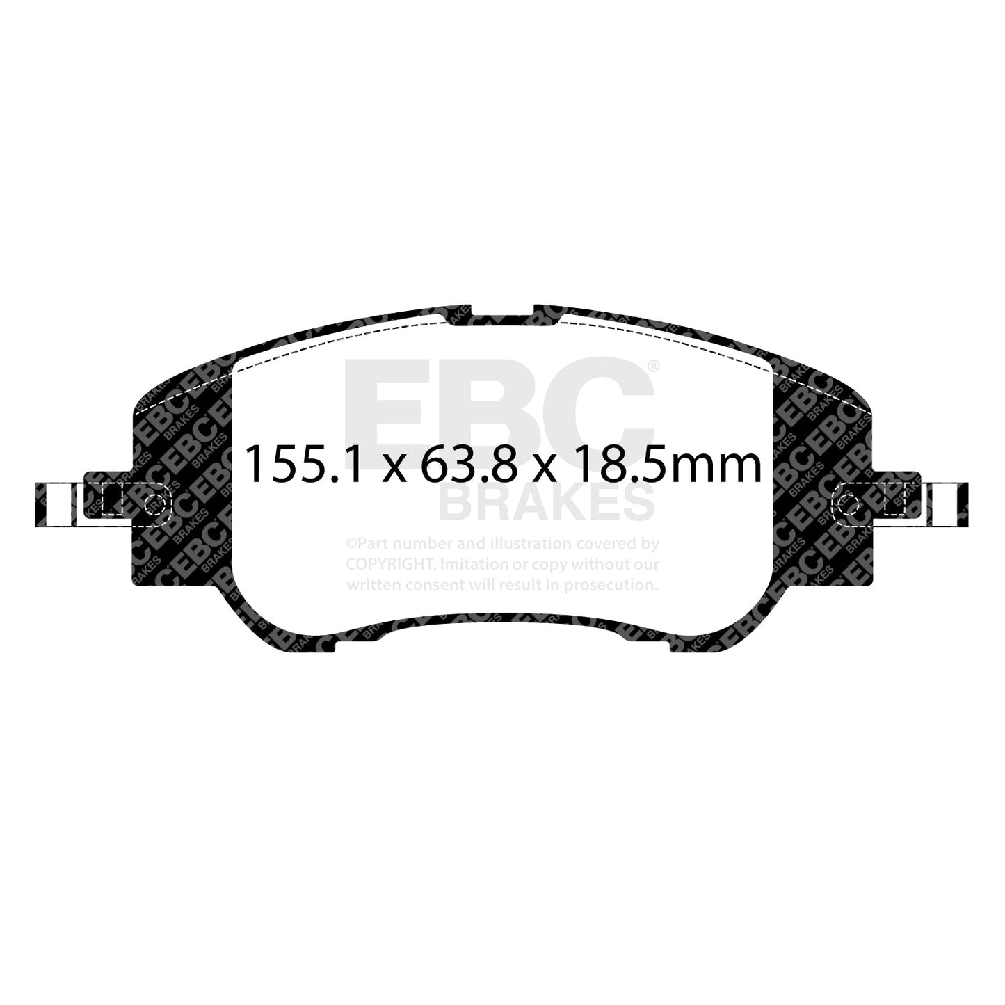 EBC Ultimax Brake Pad OE Replacement Set (DPX2512)