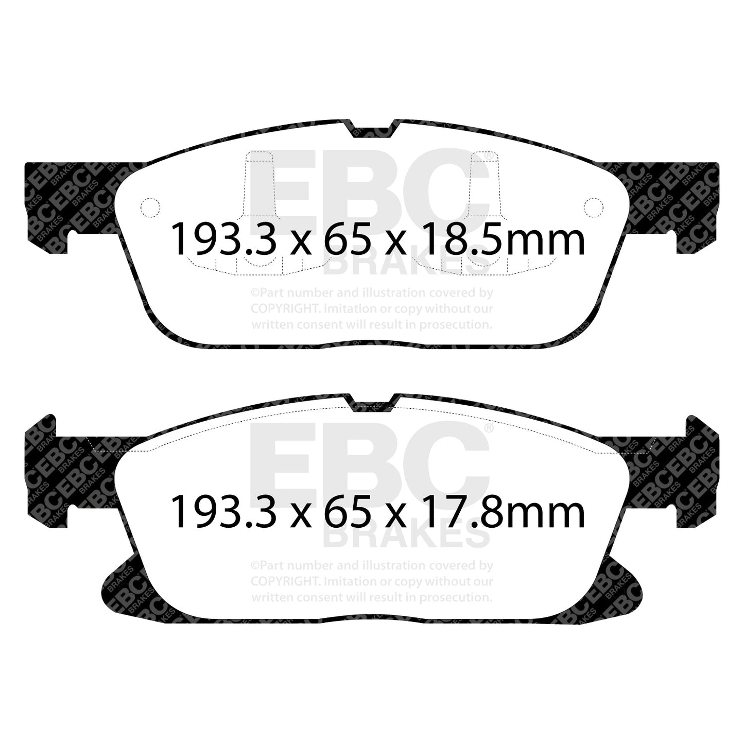 EBC Yellowstuff 4000 Series Street and Track Brake Pad Set (DP43046R)