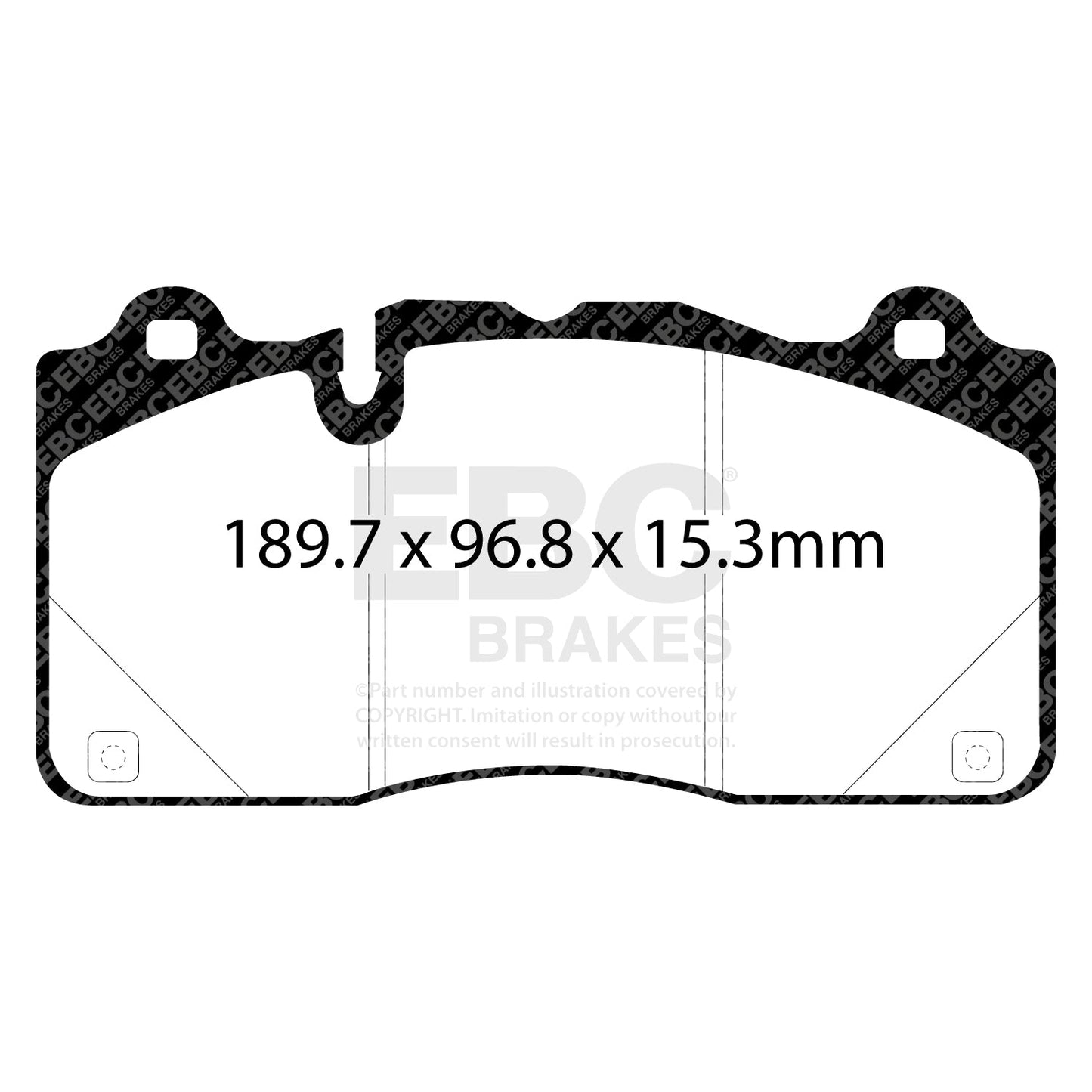 EBC Yellowstuff 4000 Series Street and Track Brake Pad Set (DP43050R)