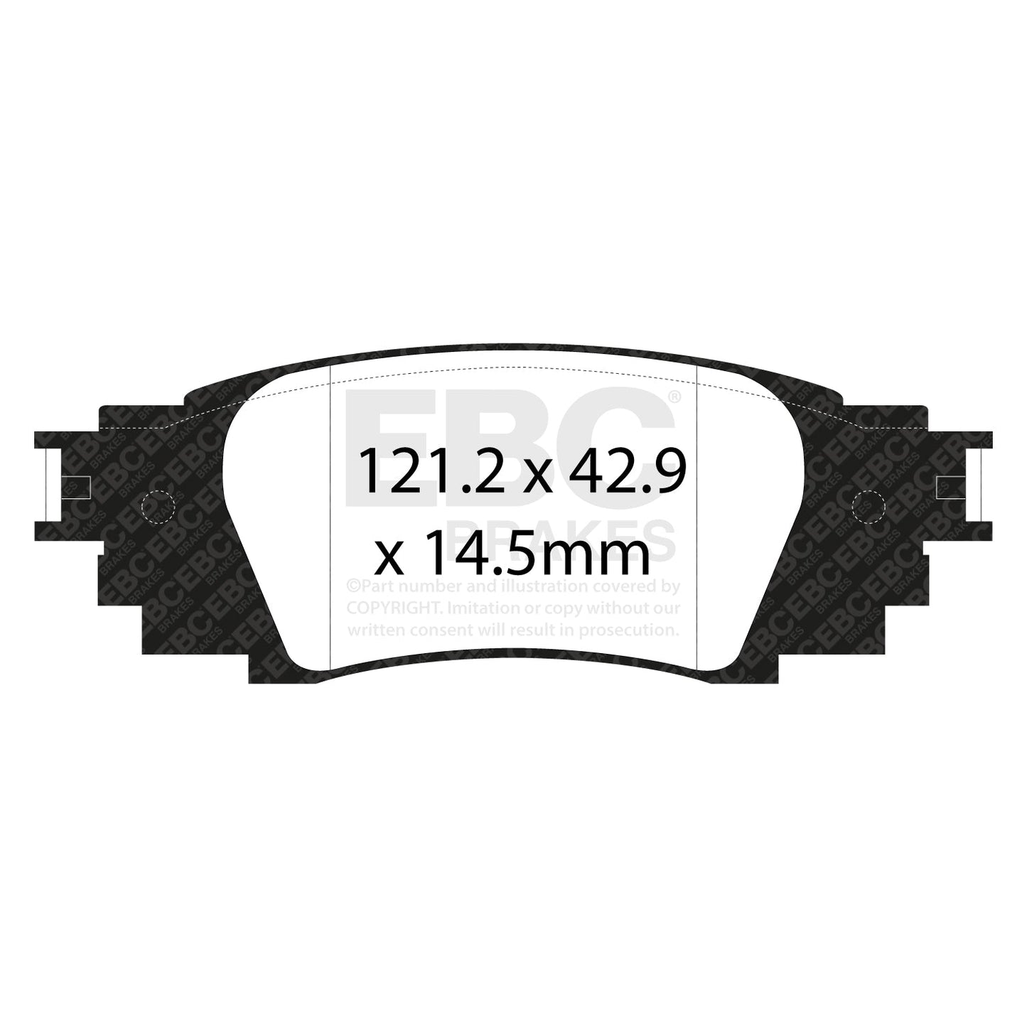 EBC Yellowstuff 4000 Series Street and Track Brake Pad Set (DP43080R)