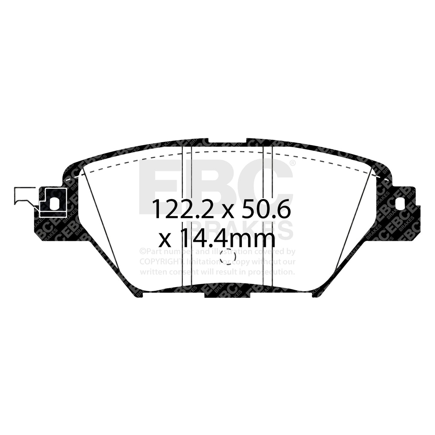 EBC Yellowstuff Brake Pad 4000 Series Sport Set (DP43083R)