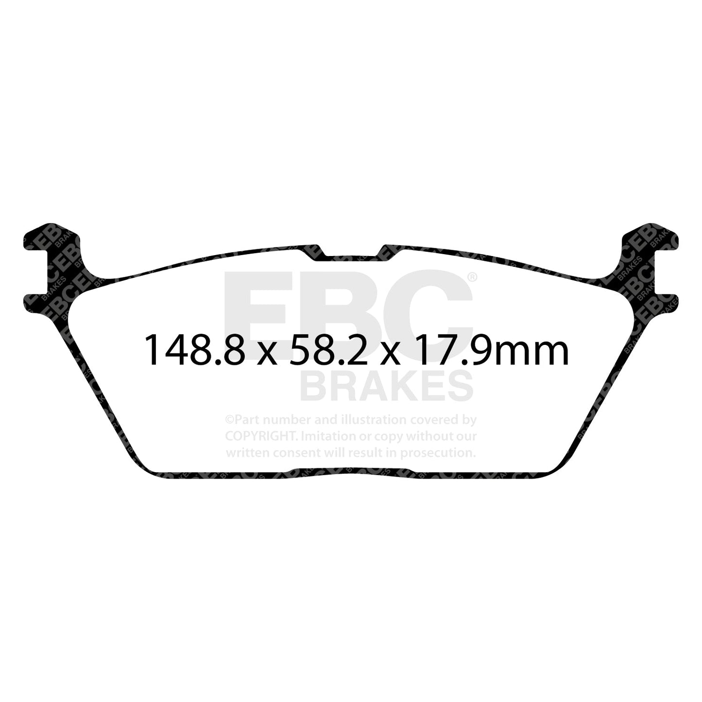 EBC Yellowstuff 4000 Series Street and Track Brake Pad Set (DP43095R)