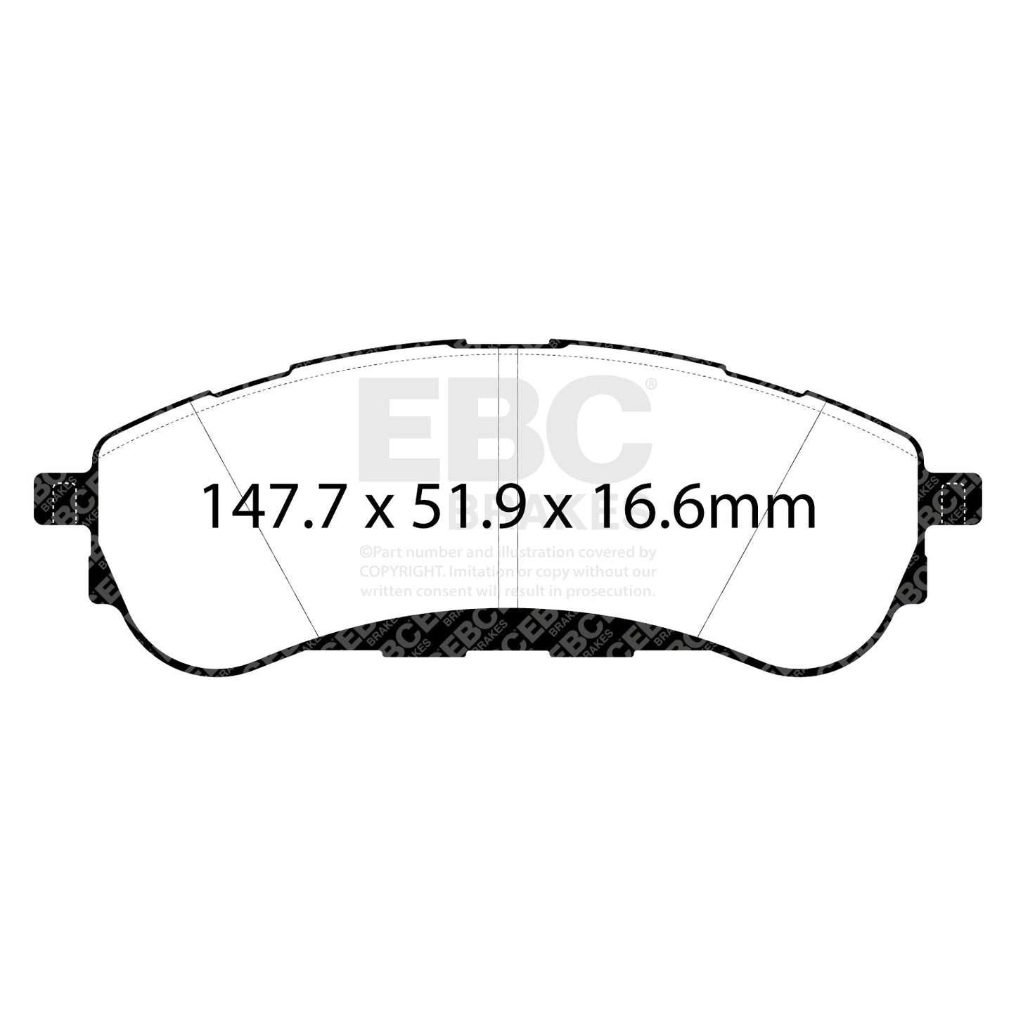 EBC Yellowstuff Brake Pad 4000 Series Sport Set (DP43108R)