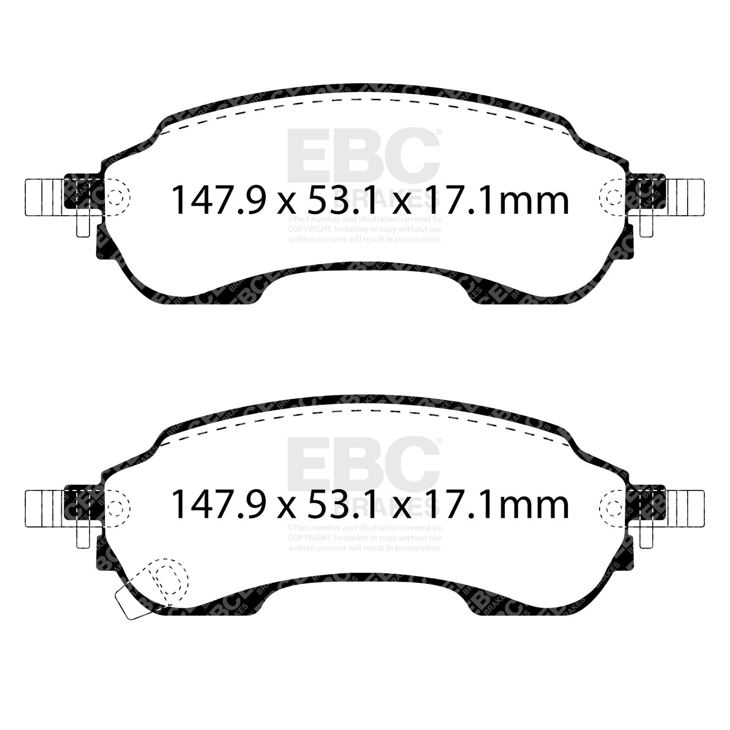 EBC Ultimax Brake Pad OE Replacement Set (DPX3151)